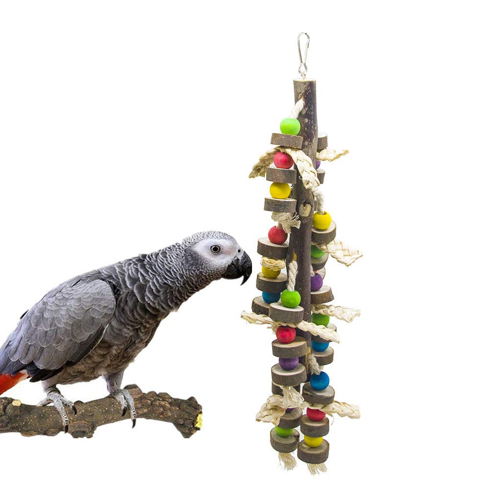 EBaokuup Wood Bird Chewing Toys Blocks Parrot Tearing Toys Best