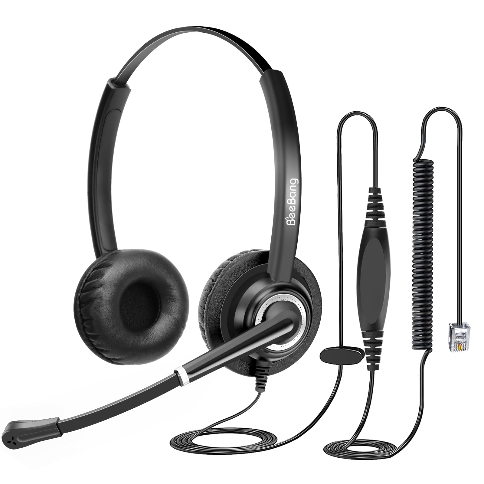 Beebang Phone Headset with Microphone Noise Canceling for Office Call  Center Landline RJ9 Telephone Headset for Avaya IP Phone J139 J169 J179  1608 1616 9610 9620C 9630 9640 9650 9670 Binaural