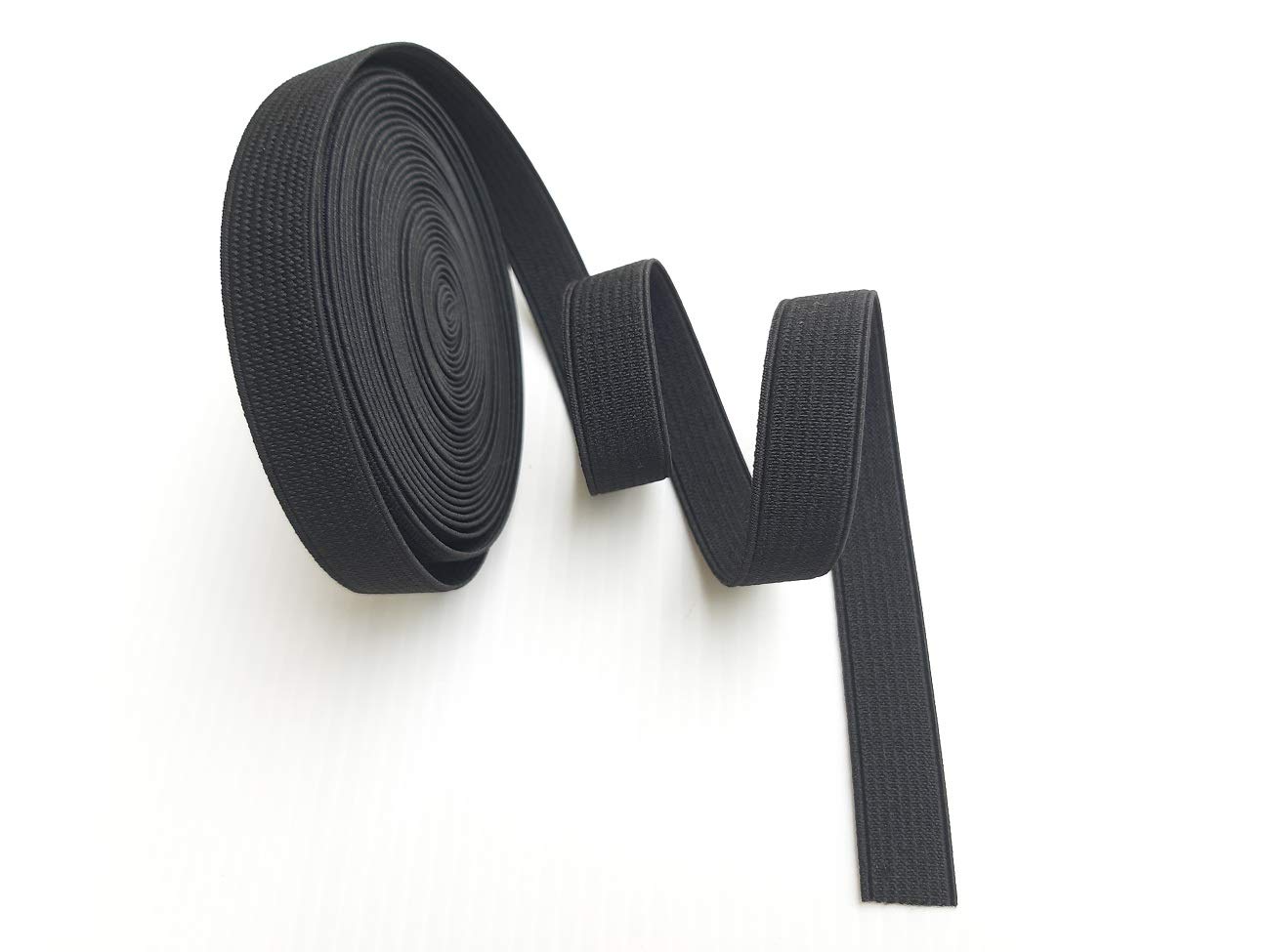 3/4 20mm Wide Black Plush Elastic , Elastic Band, Sewing Elastic-1 Yard