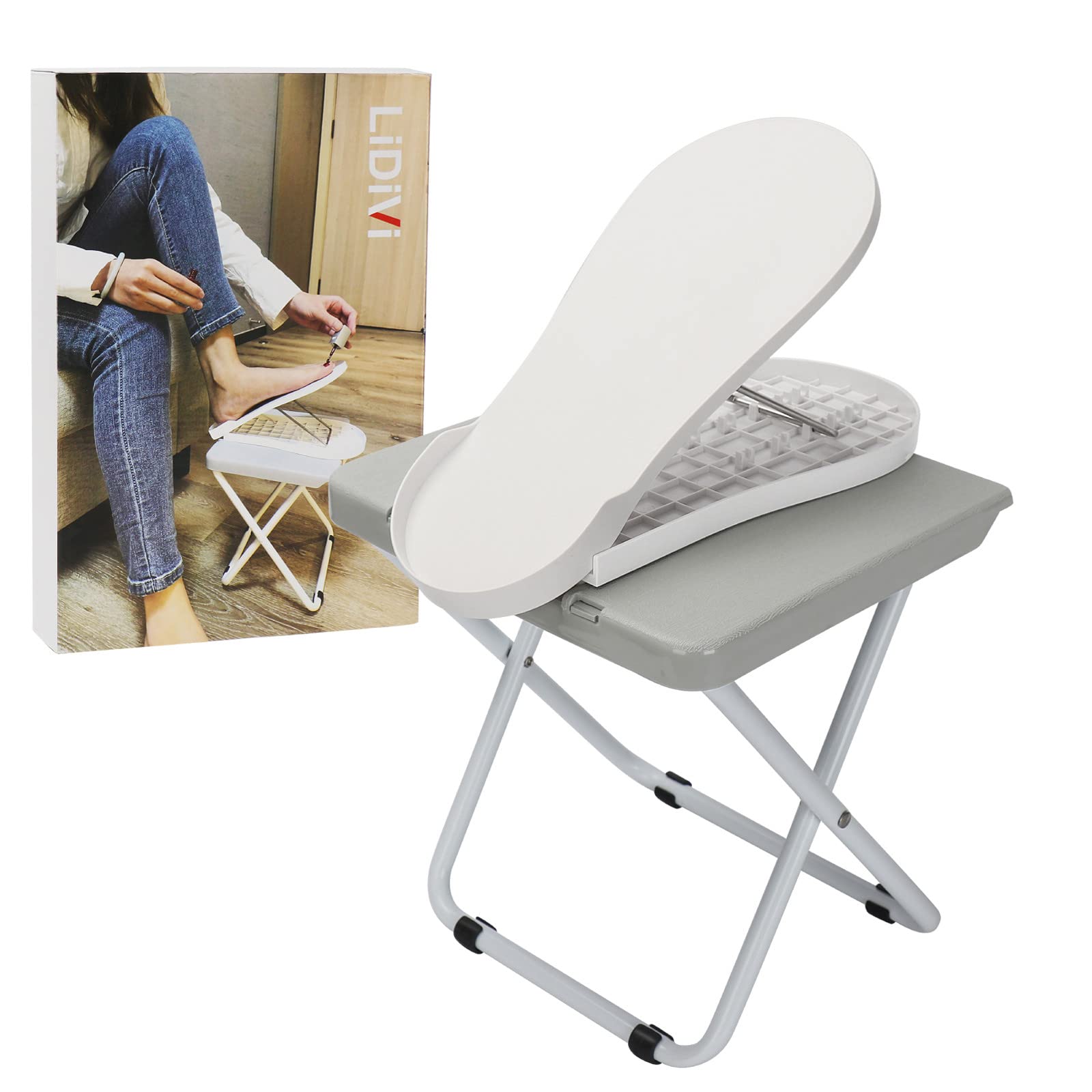 LiDiVi Pedicure Foot Rest, Adjustable Foot Rest for Easy at Home