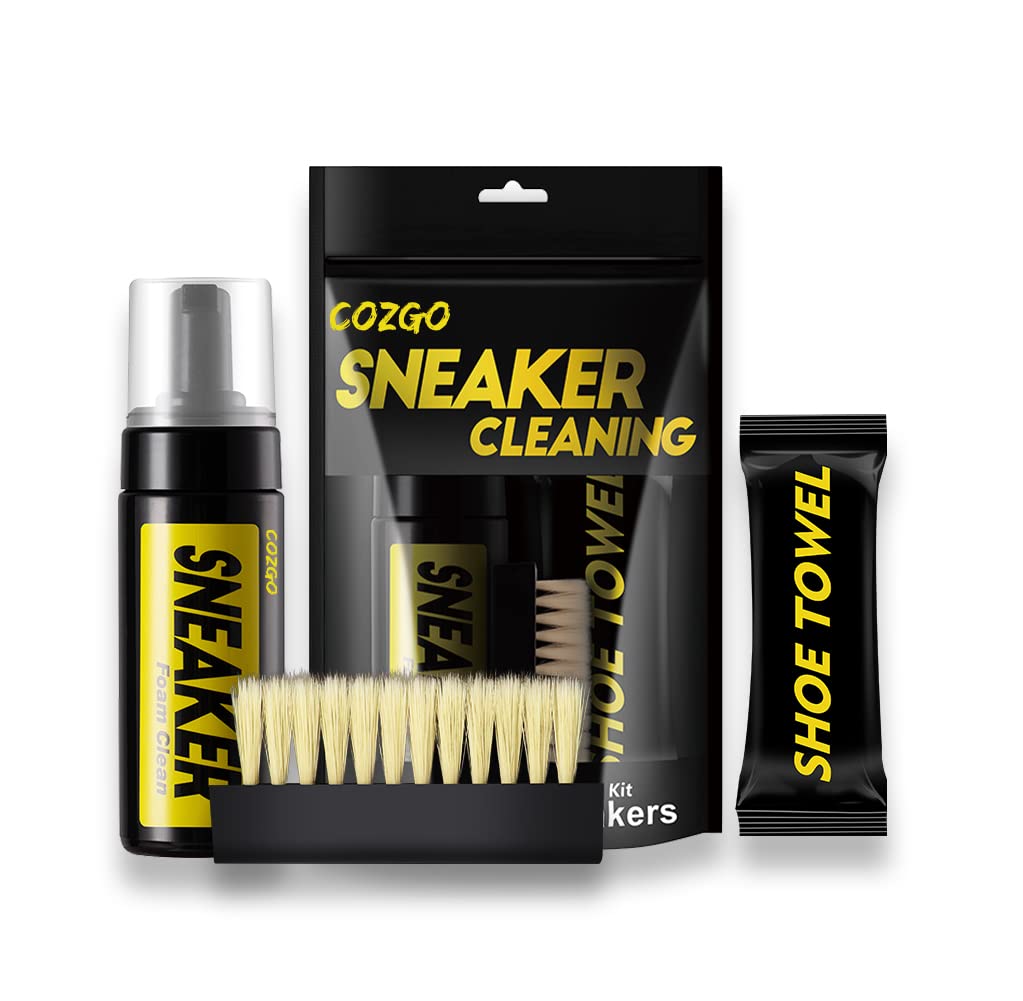 Shoe Cleaner Kit for Sneaker, Water-Free Foam Sneaker Cleaner 5.3Oz with  Shoe Brush and Shoe Cloth,Work on Most Shoes