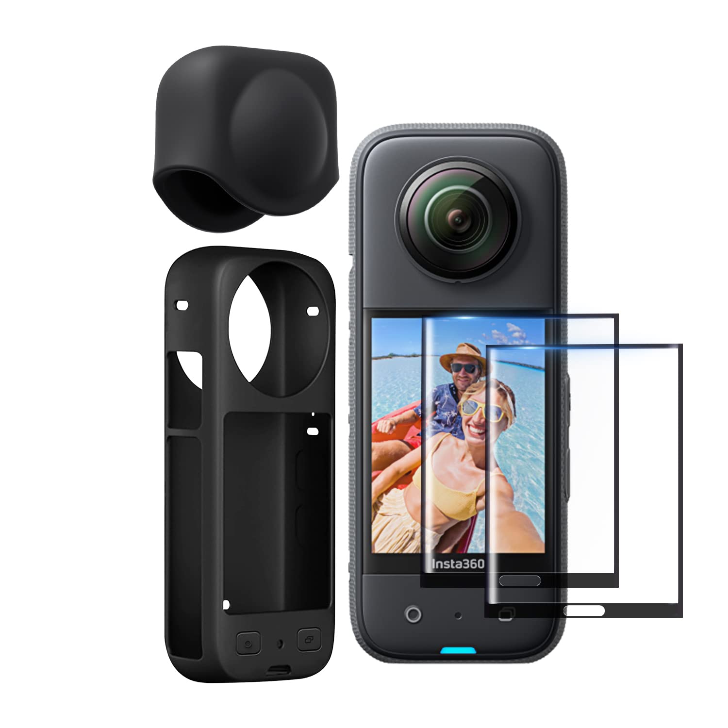 CYNOVA Accessoires pour Insta360 X3 Protection de lentille Protection  d'objectif Film de protection d'écran pour Insta360 One X3 Accessoires :  : High-tech