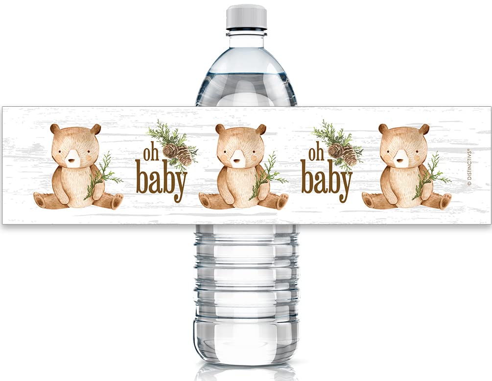 Personalized Teddy Bear Theme Water Bottle Label