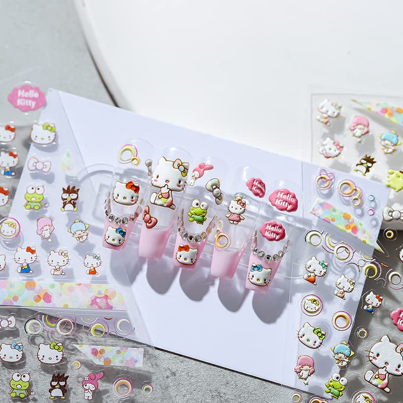 6 Sheets Lilo and Stitch Nail Art Stickers Decals 6 Sheets Cute Nail  Stickers 3D Self-Adhesive Cartoon Design Nail Decals Cute Nail Art Charm  Kawaii Anime Nail Decals for Women DIY Nail