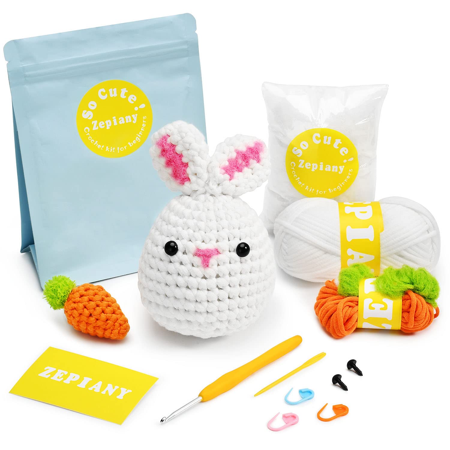 Crochet Kit for Beginners, Complete DIY Animals for Adults and