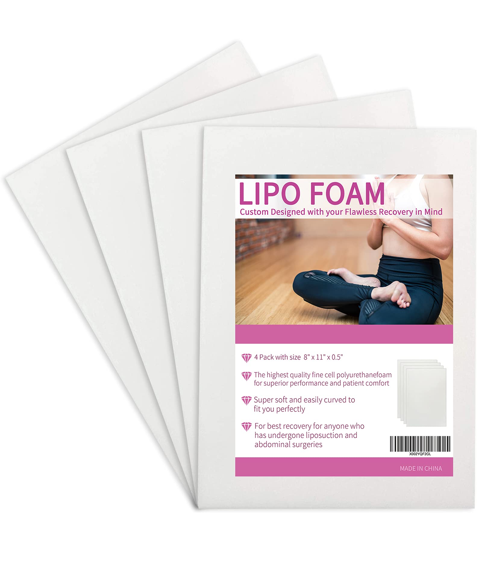 Lipo Foam Sheets for Post Surgery, Surgical Compression Garments. For Lipo,  Fajas, Ab Flattening, BBL, and more. (SET of 2) — AlterEgo Pilates/Fitness  & Recovery Consultant