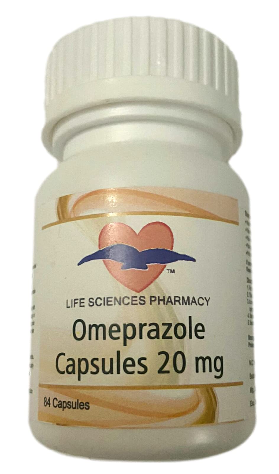 Life Sciences Pharmacy Omeprazole 20mg 84 Capsules Heartburn Relief