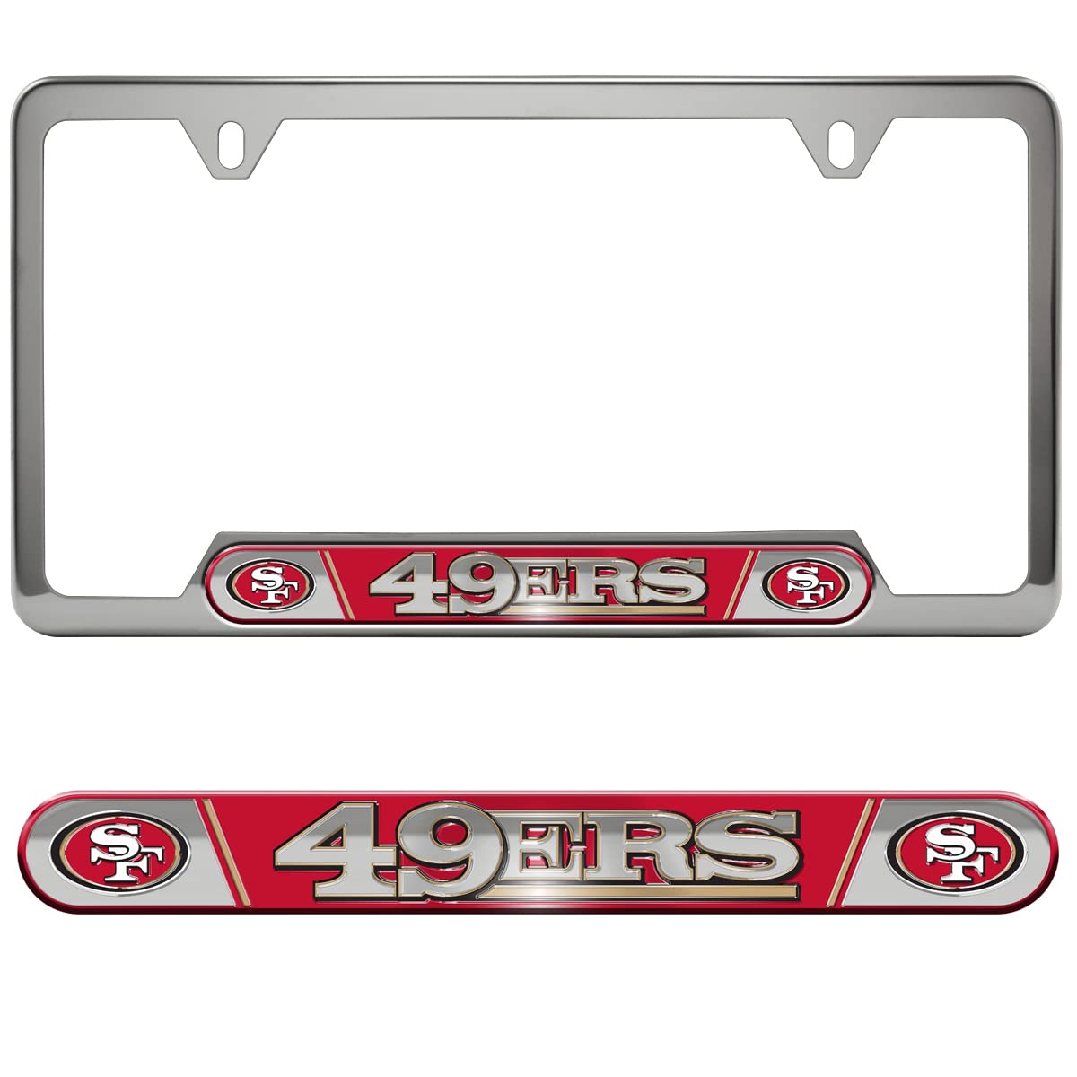 San Francisco 49ers Embossed Truck Emblem 2-pk