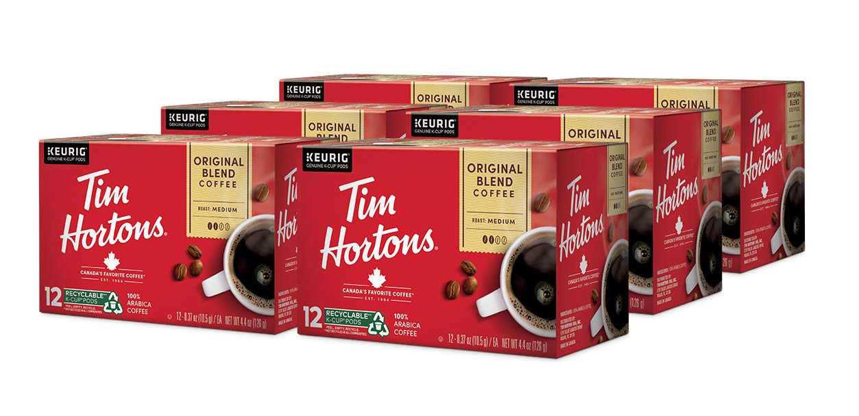 Tim Hortons Original Coffee blend, Single Serve Keurig K-Cup Pods, Medium  Roast, 48 Count