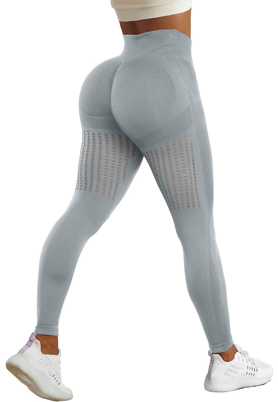 CFR High Waist Butt Scrunch Leggings Workout Seamless Leggings for Women  Sexy Cut Out Yoga Pants #