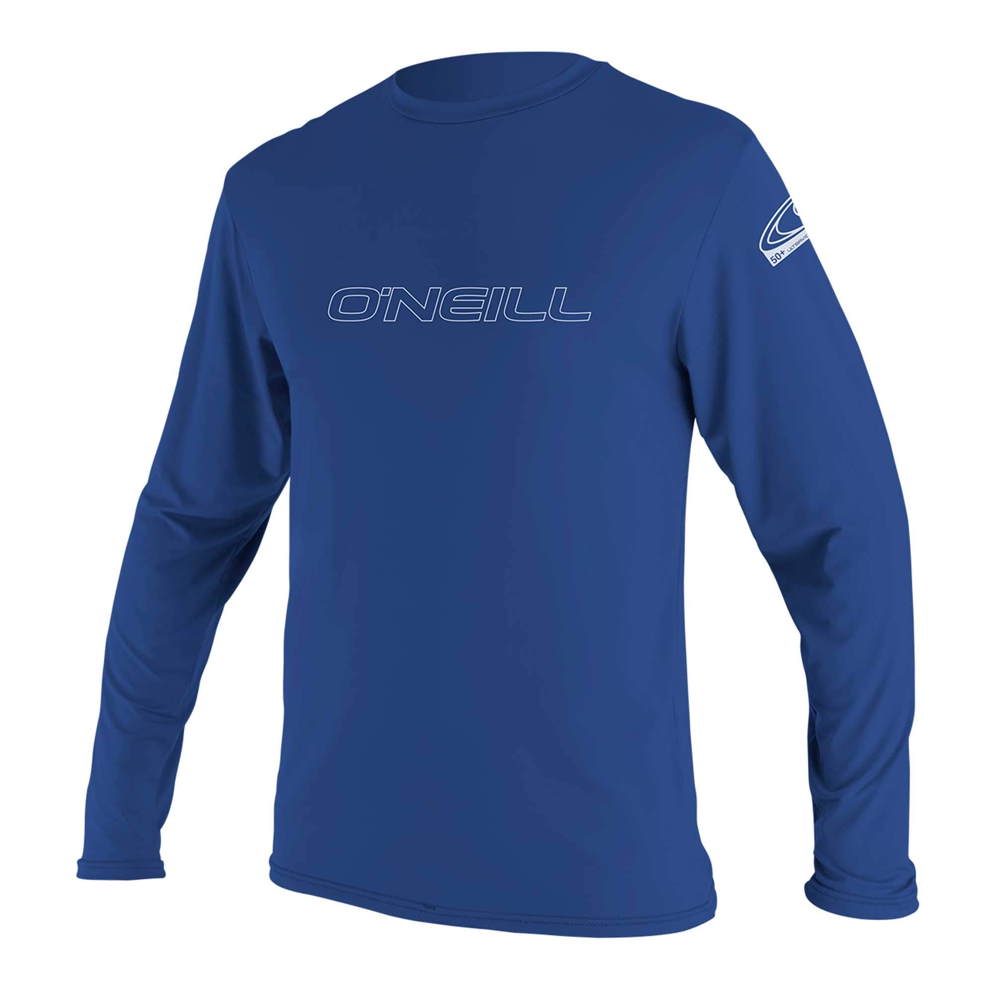  O'Neill Wetsuits Men's Basic Skins UPF 50+ Long Sleeve Rash  Guard, Black, S : Sports & Outdoors