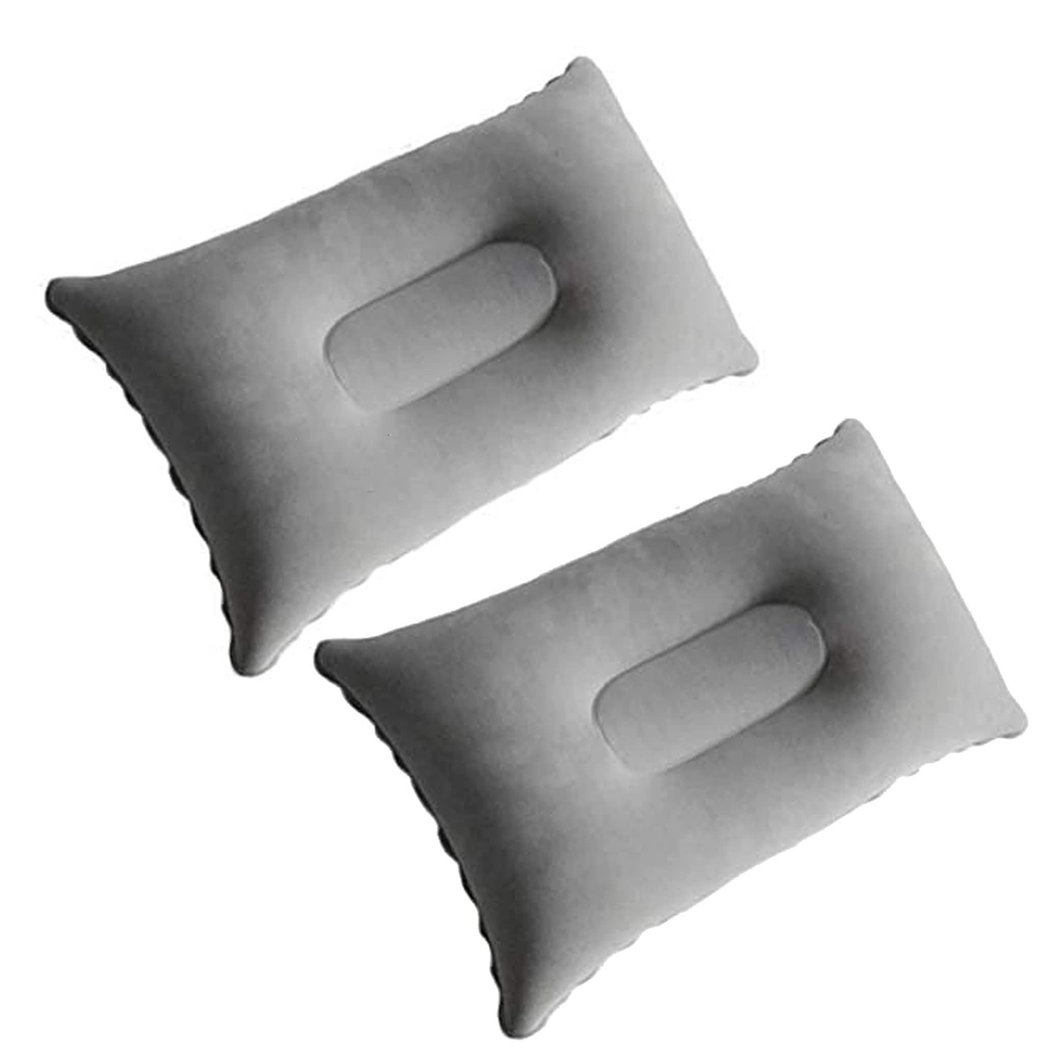 Dogxiong 2 Pack Ultralight Inflatable Pillow Small Squared Flocked