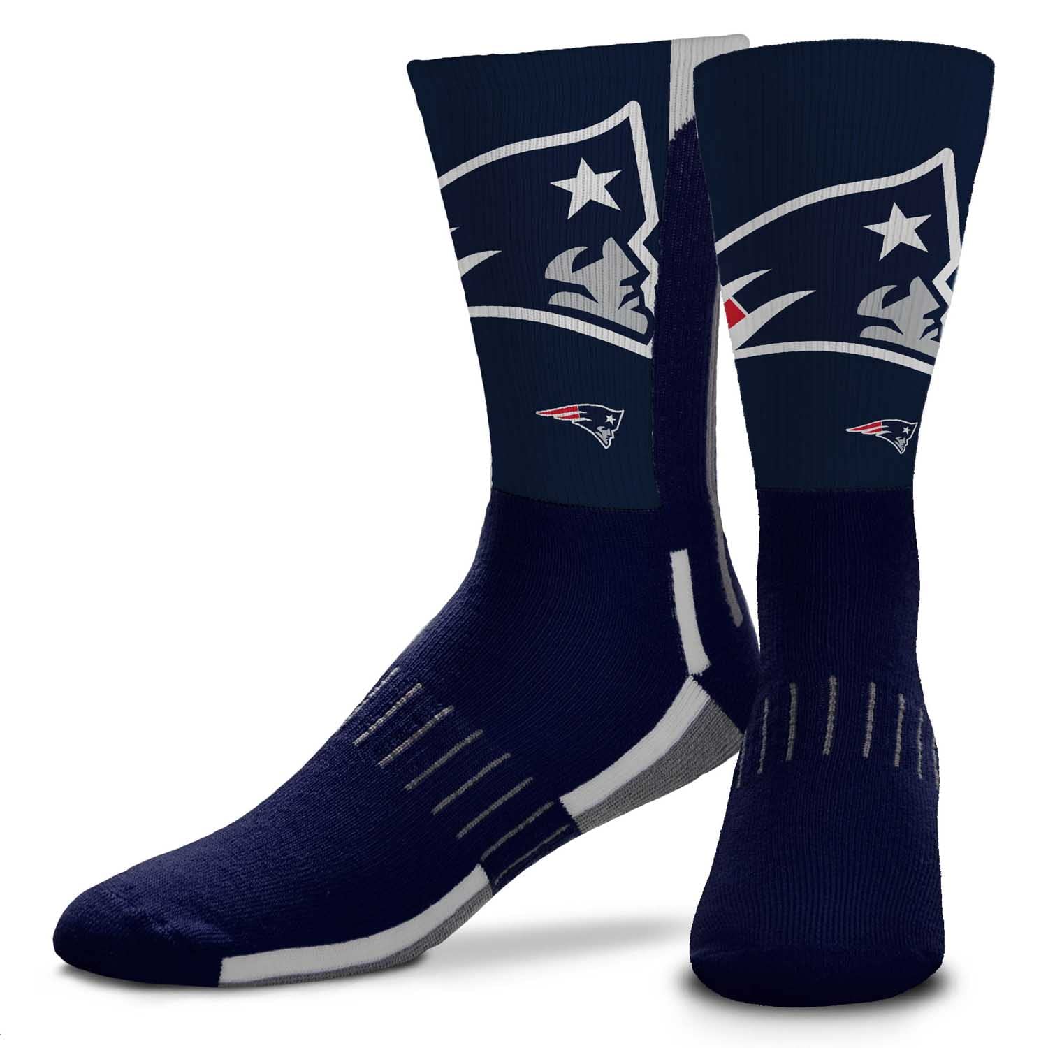 FBF NFL Youth V Curve Team Crew Socks, Footwear for Boys and Girls