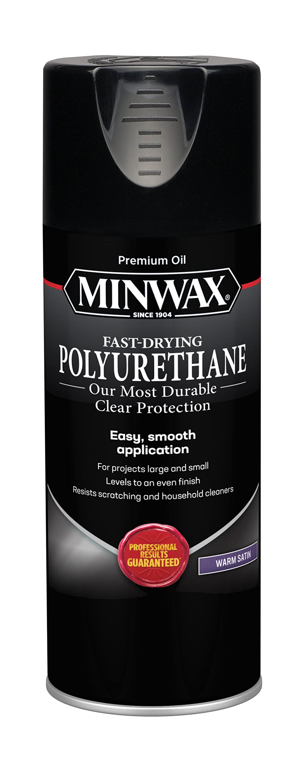 Minwax Fast Drying Polyurethane Spray, Protective Wood Finish, Clear Satin,  11.5 oz. Aerosol Can (Pack of 2) 