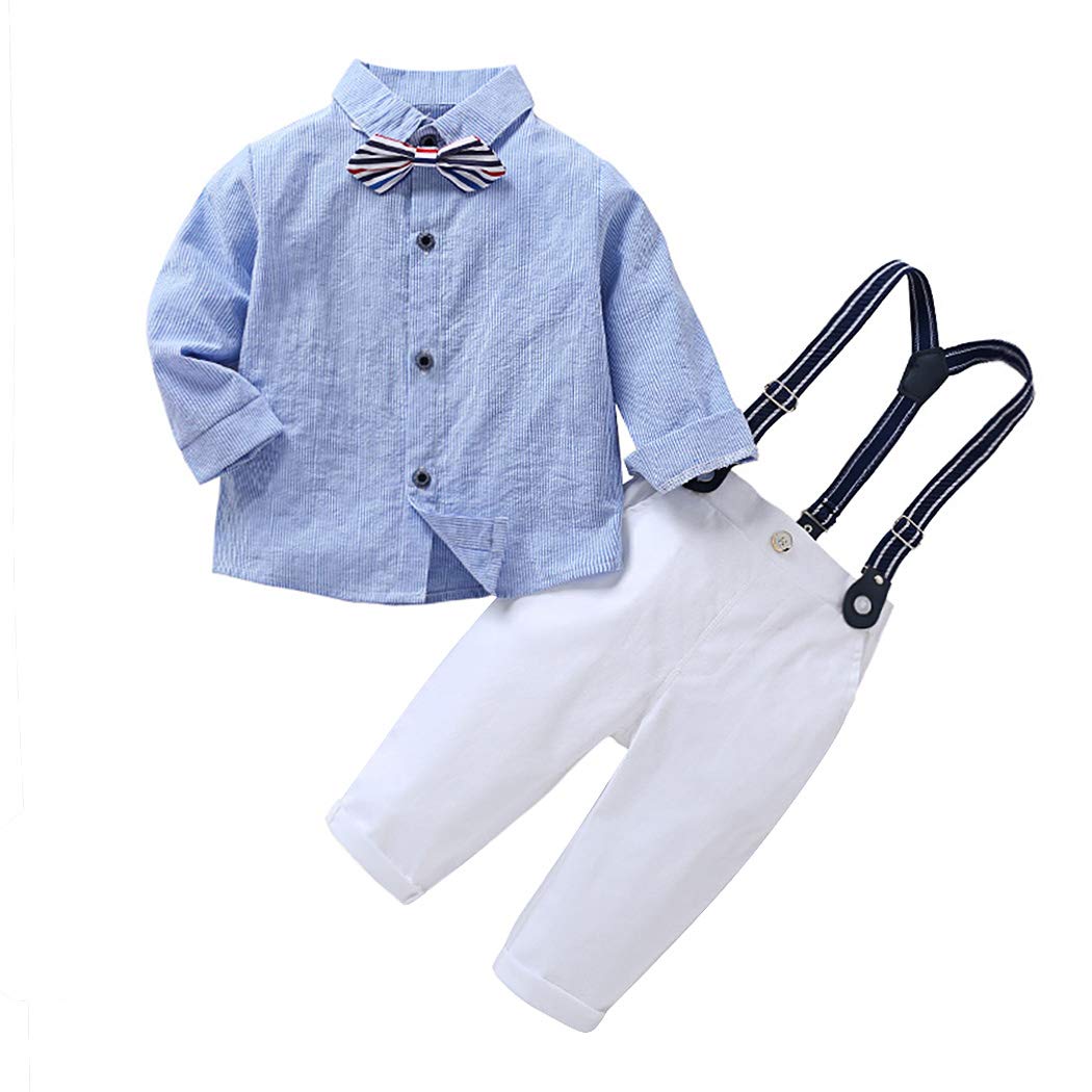 Amazon.com: QIUYI Baby Party Outfits Set Toddler Kids Infant Baby Boys  Gentleman Suit Shirt Long Sleeve Bowtie Plaid (Grey, 3-4 Years) : Clothing,  Shoes & Jewelry