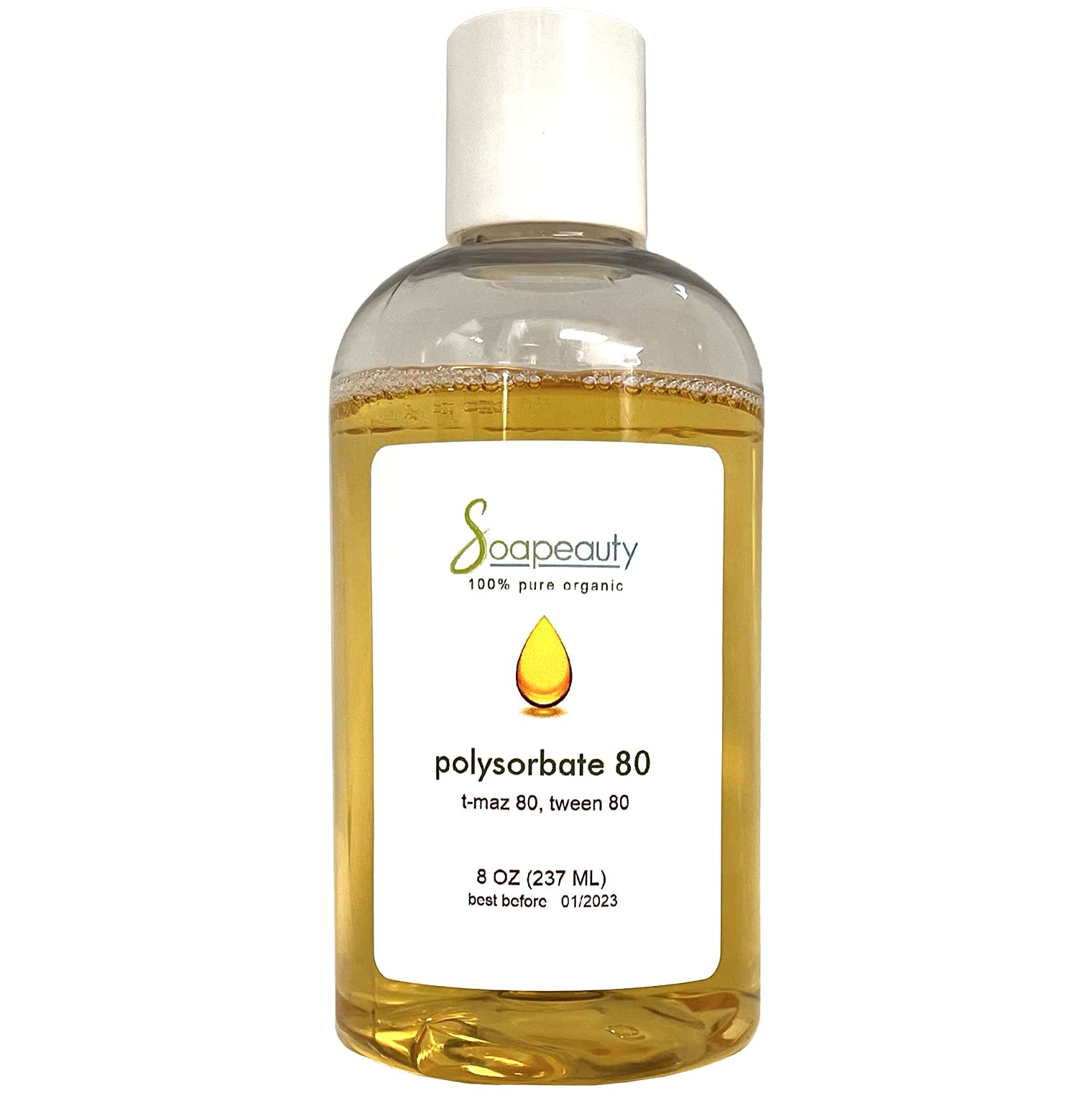 Pure or Nothing Polysorbate 80 16 oz, Tween80, T-MAZ 80, 100% Pure  Surfactant & Emulsifier, Combines oil with water