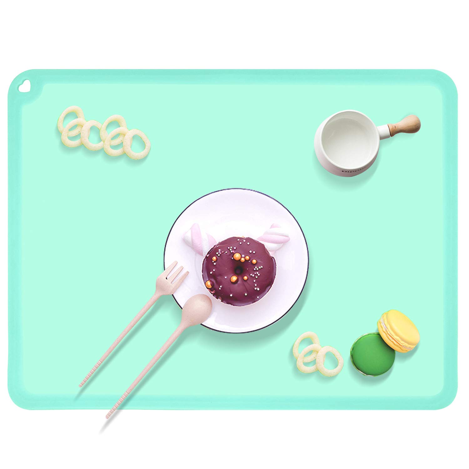 Be A Heart Silicone Placemats for Kids and Toddlers, BPA-Free Non