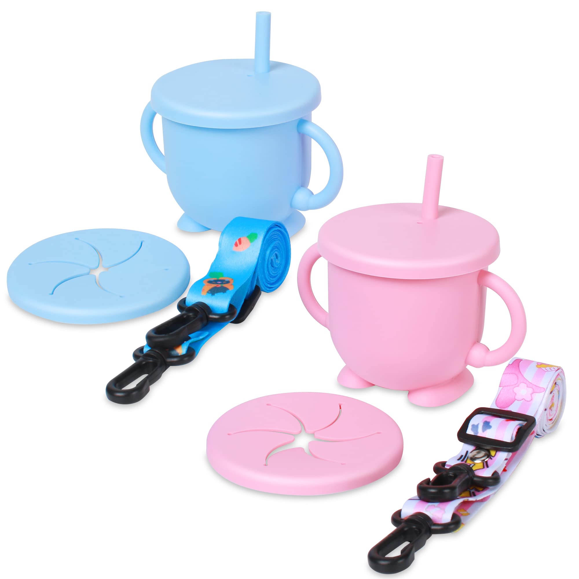 BRVTOT Baby Toddler 3 in 1 Silicone Cup with Straw Snack Cup Lid &  Dustproof Lid, Spill Proof Straw …See more BRVTOT Baby Toddler 3 in 1  Silicone Cup