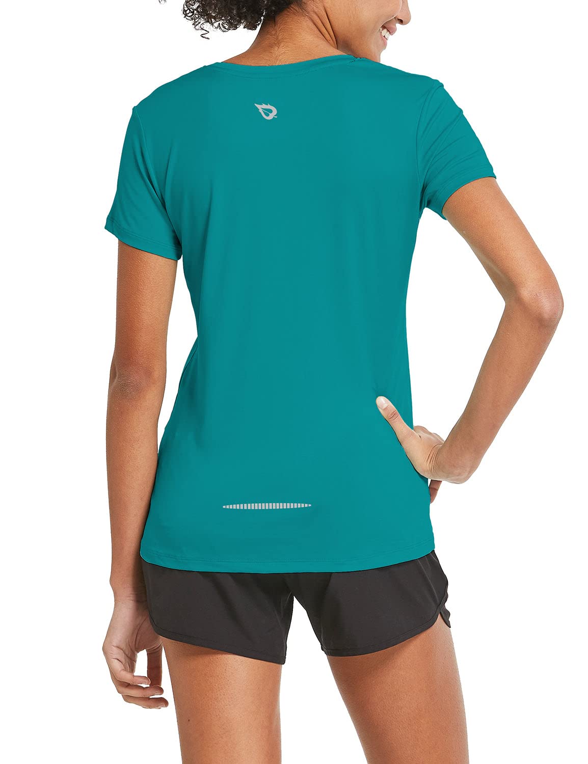 Baleaf Men's Quick Dry Short Sleeve T-Shirt Running Workout Shirts Black  Size M