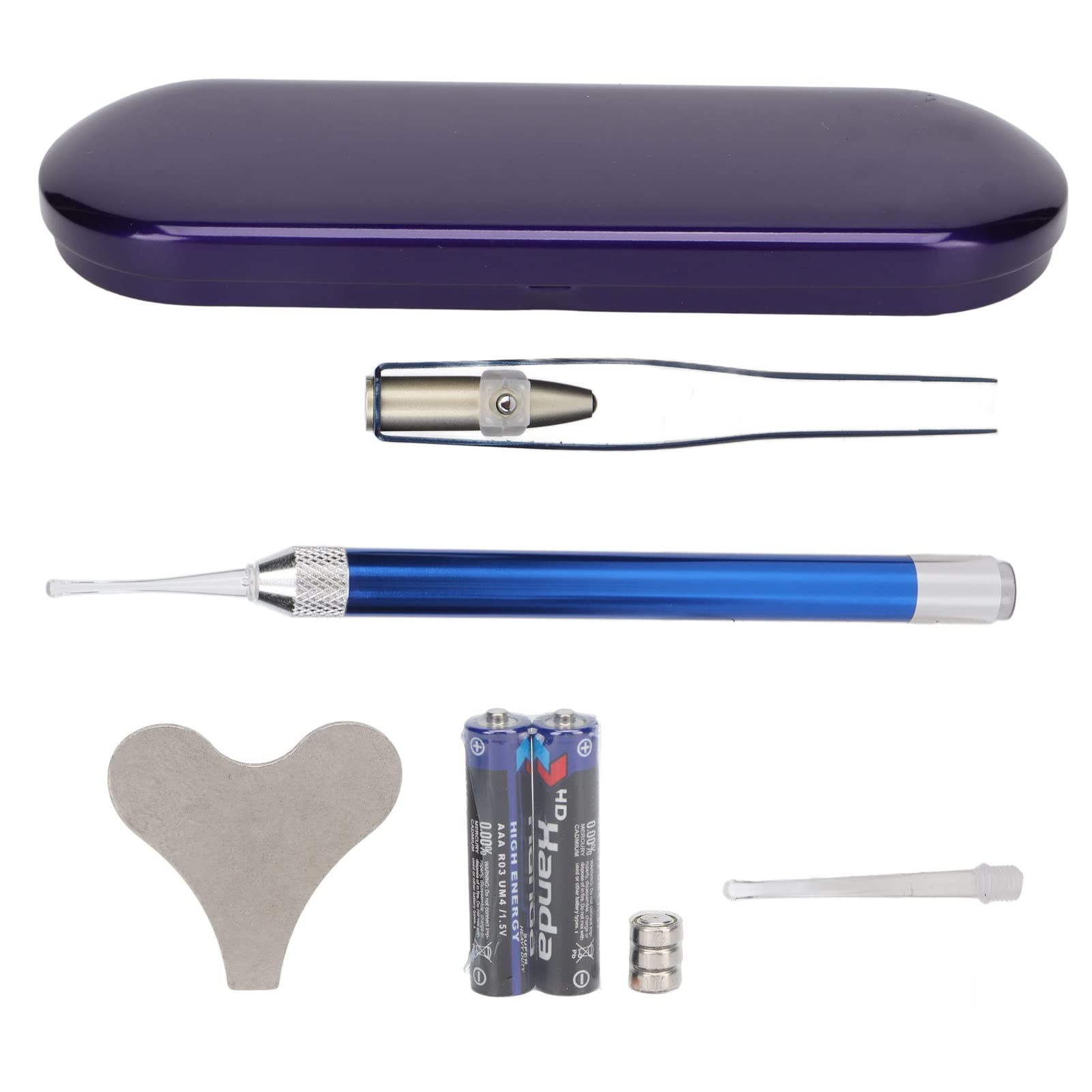 Blue Led Light Earpick Ear Wax Removal Set for Man and Woman Ear Care Ear  Scraper for Home Travel and Salon Use