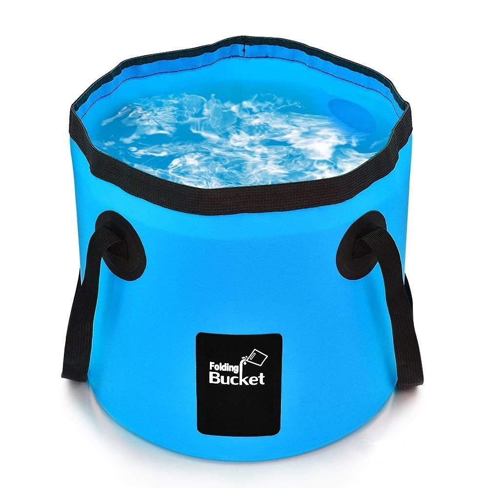 Large Capacity Collapsible Bucket Foldable Water Container Outdoor Heavy  Duty