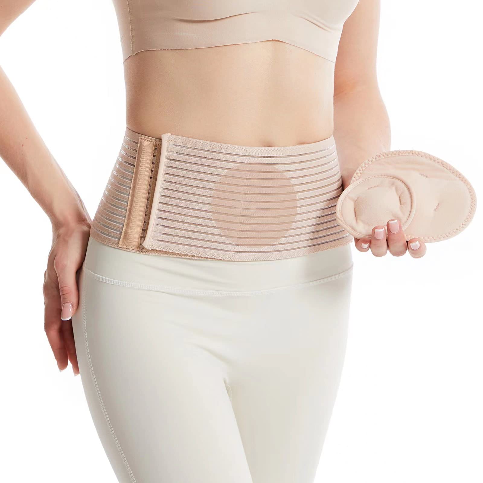 Umbilical Hernia Belt, Abdominal Hernia Belt for Men & Women, Belly  Button Umbilical Hernia Binder w/ 1 Hernia Compression Pads