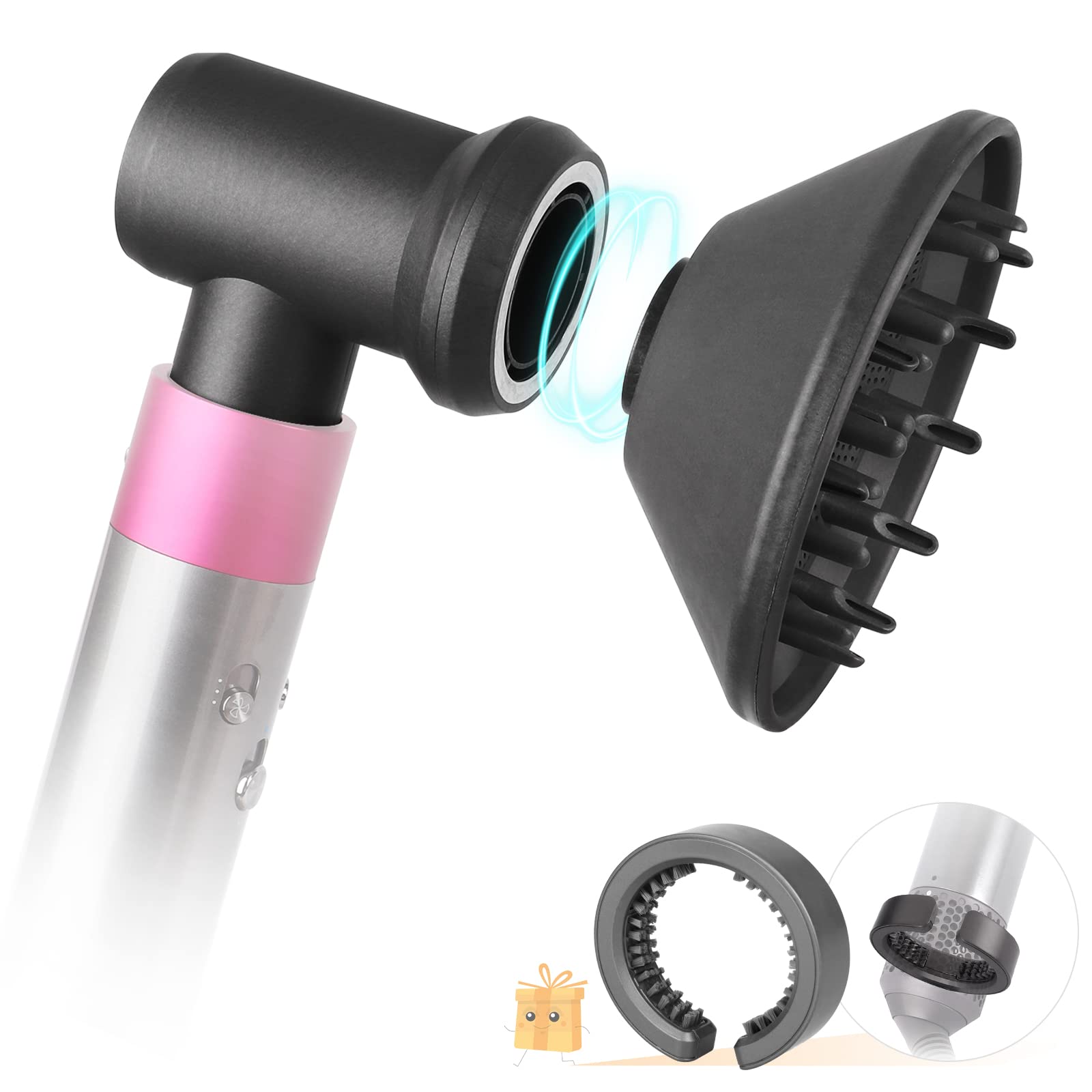Diffuser and Adaptor for Dyson Airwrap Styler Attachments, Converting Your  Air Wrap Curling Styler to A Hair Dryer