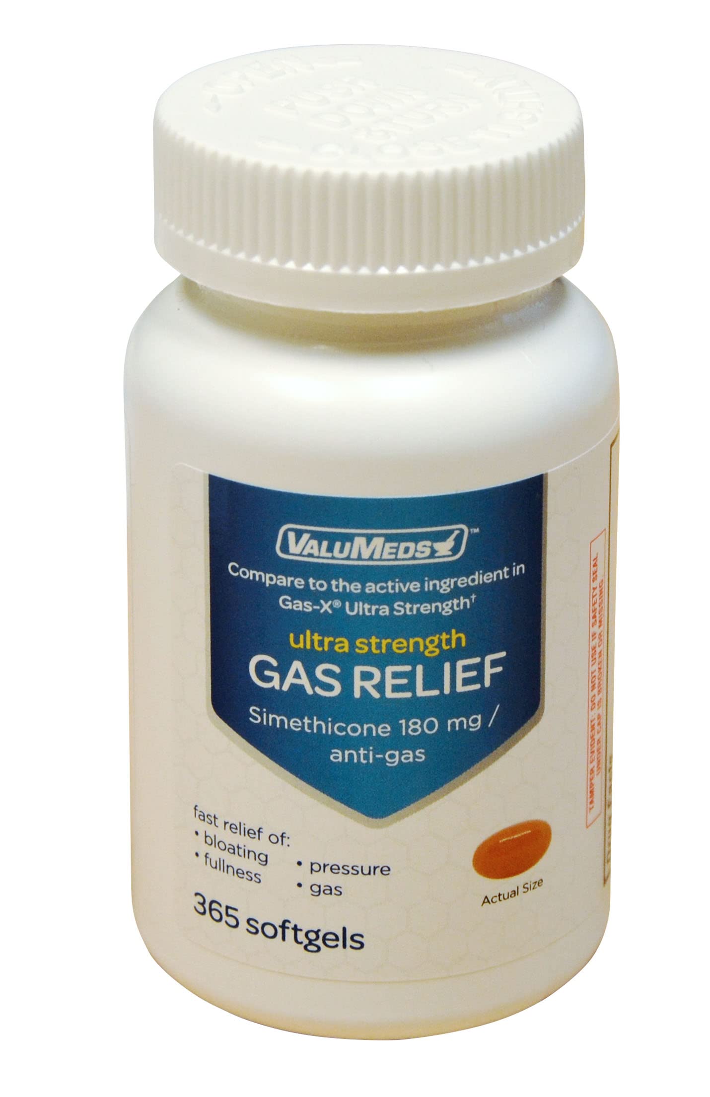 ValuMeds UltraStrength Gas Relief for Adults, 365 Softgels, Relieves