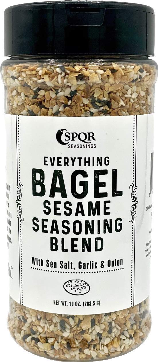 Everything Bagel Seasoning Blend with No Salt by It's Delish, 9 oz Medium Jar – Premium All Natural Bagel Spice Seasoning Mix Without Salt for