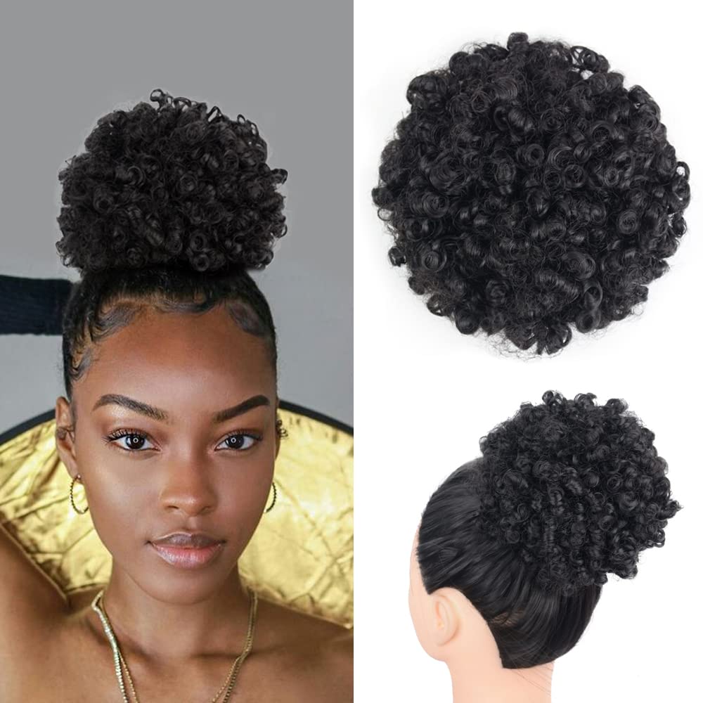 Yinmei Baibian Curly Wavy Afro Puff Drawstring Ponytail Hair