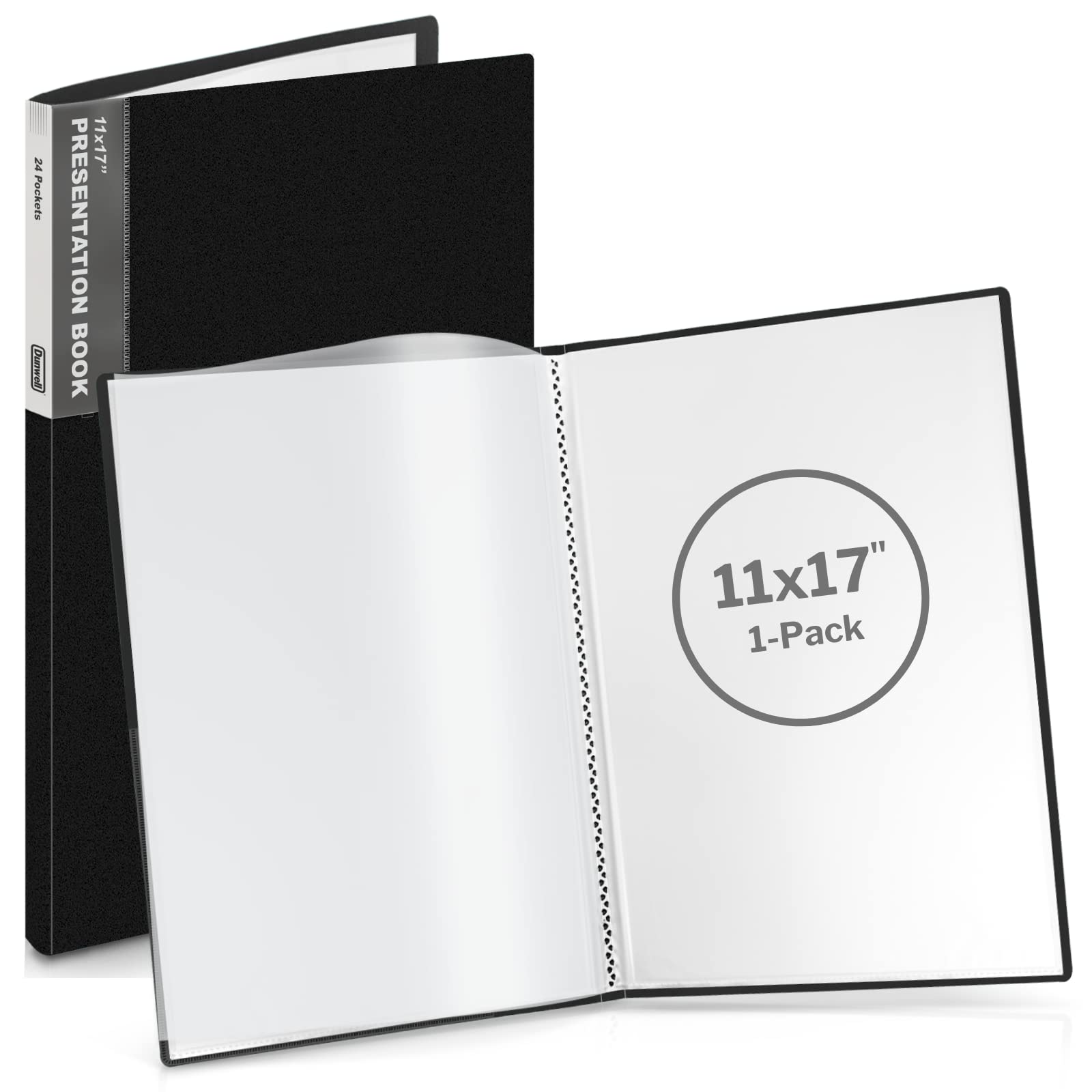 Dunwell Art Portfolio Binder 8.5x11 - (Black) Portfolio Folder for
