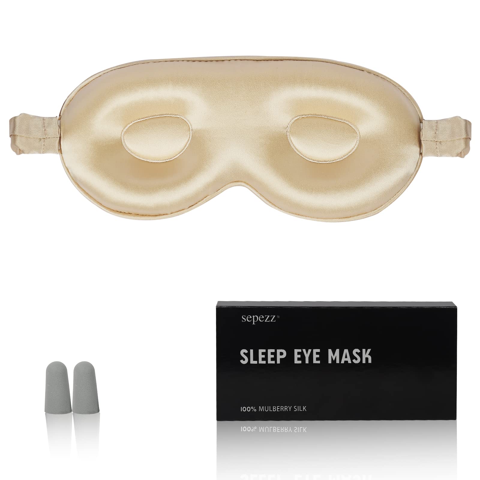 Sleeping Mask 100% Mulberry Silk Eye Mask with Adjustable Silk Eye