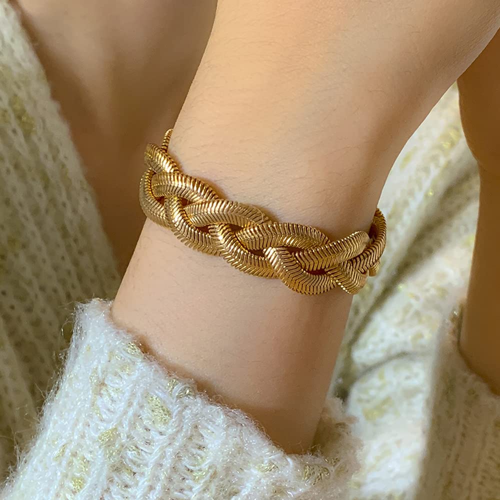 Leigh' Twisted Knot Open Cuff Bracelet – House of Charlotte Boutique