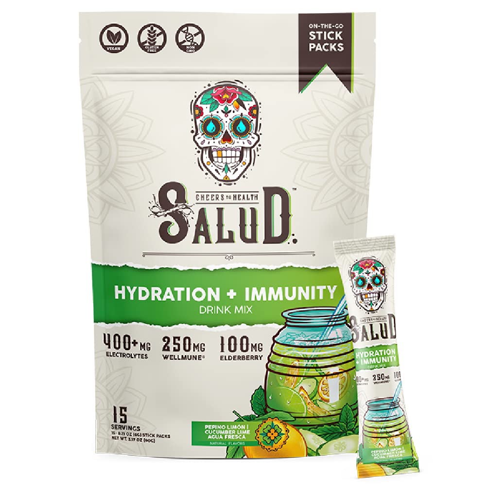 Salud Hydration + Immunity Strawberry Drink Mix - 6pk/0.21 oz Sticks