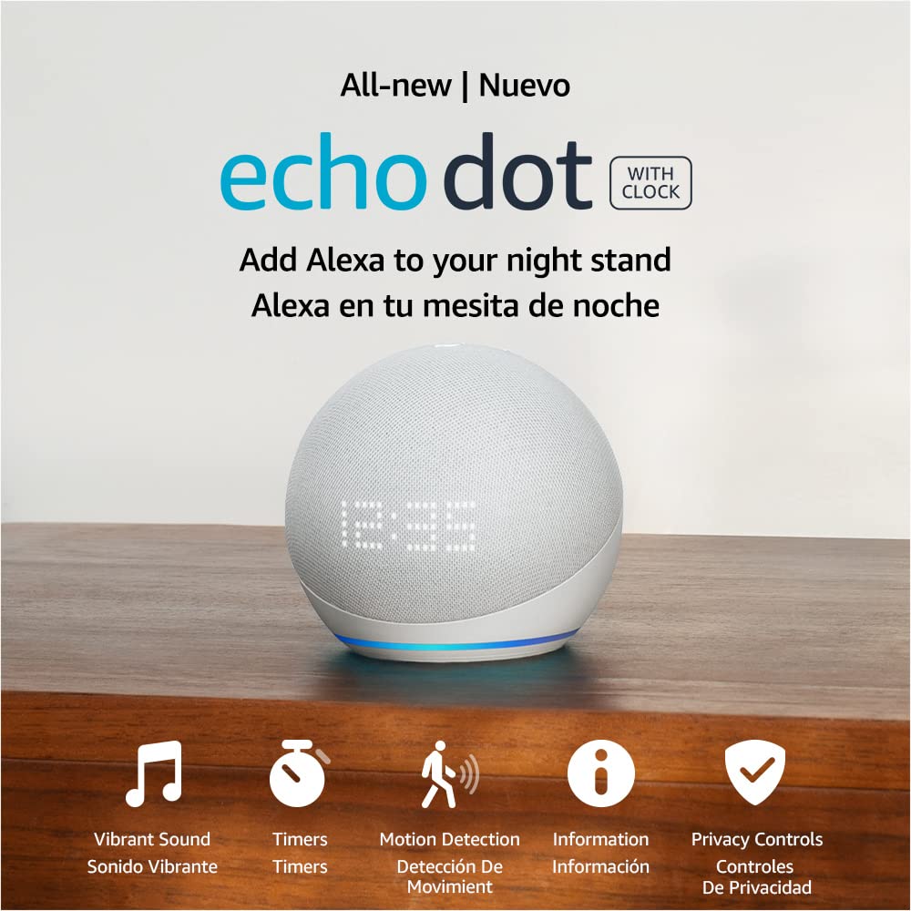 echo dot with Clock 5th Generation 2022 Review 