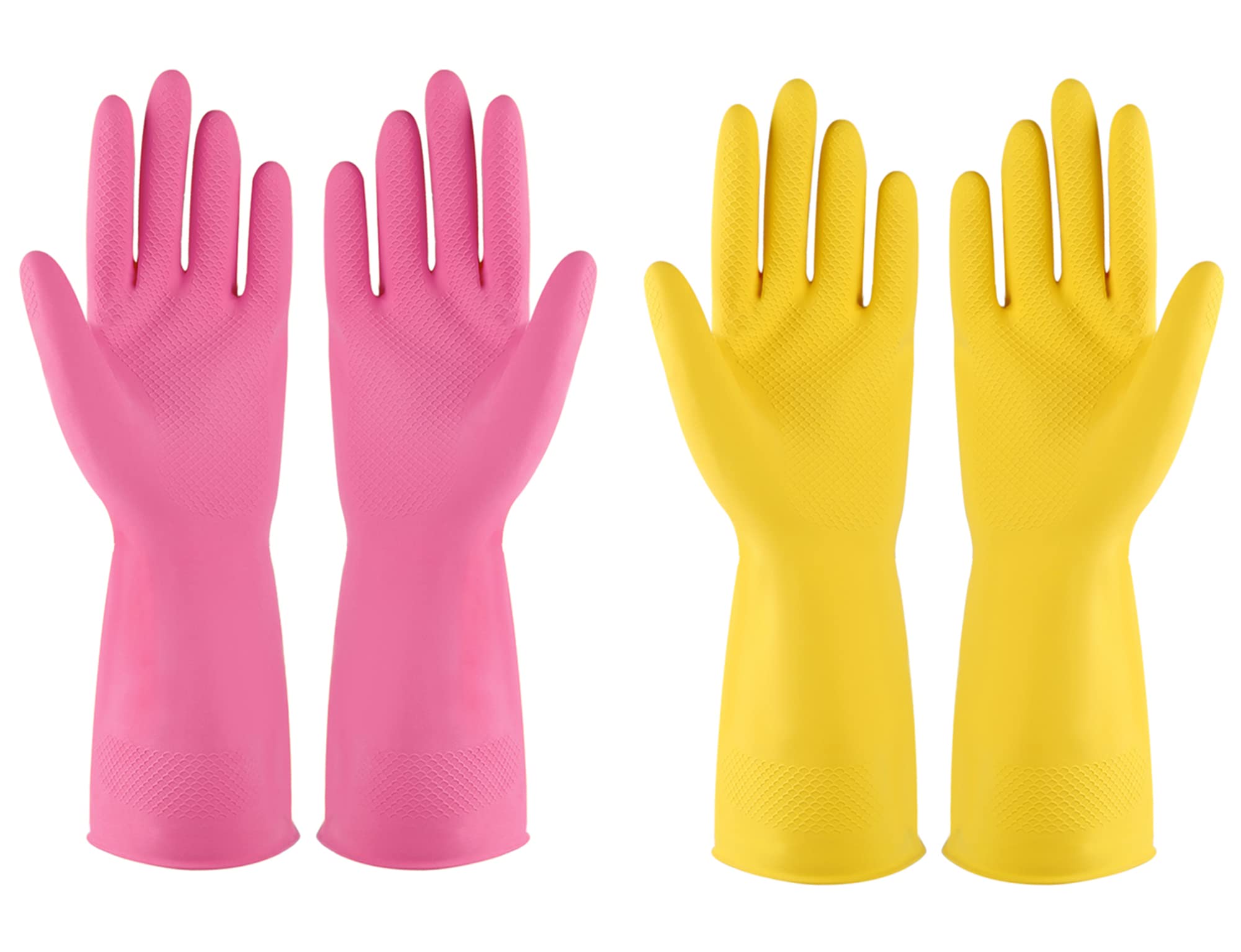 Silicone Hand Gloves For Kitchen & Bathroom Washing Pink Color Pack Of 1  Pair