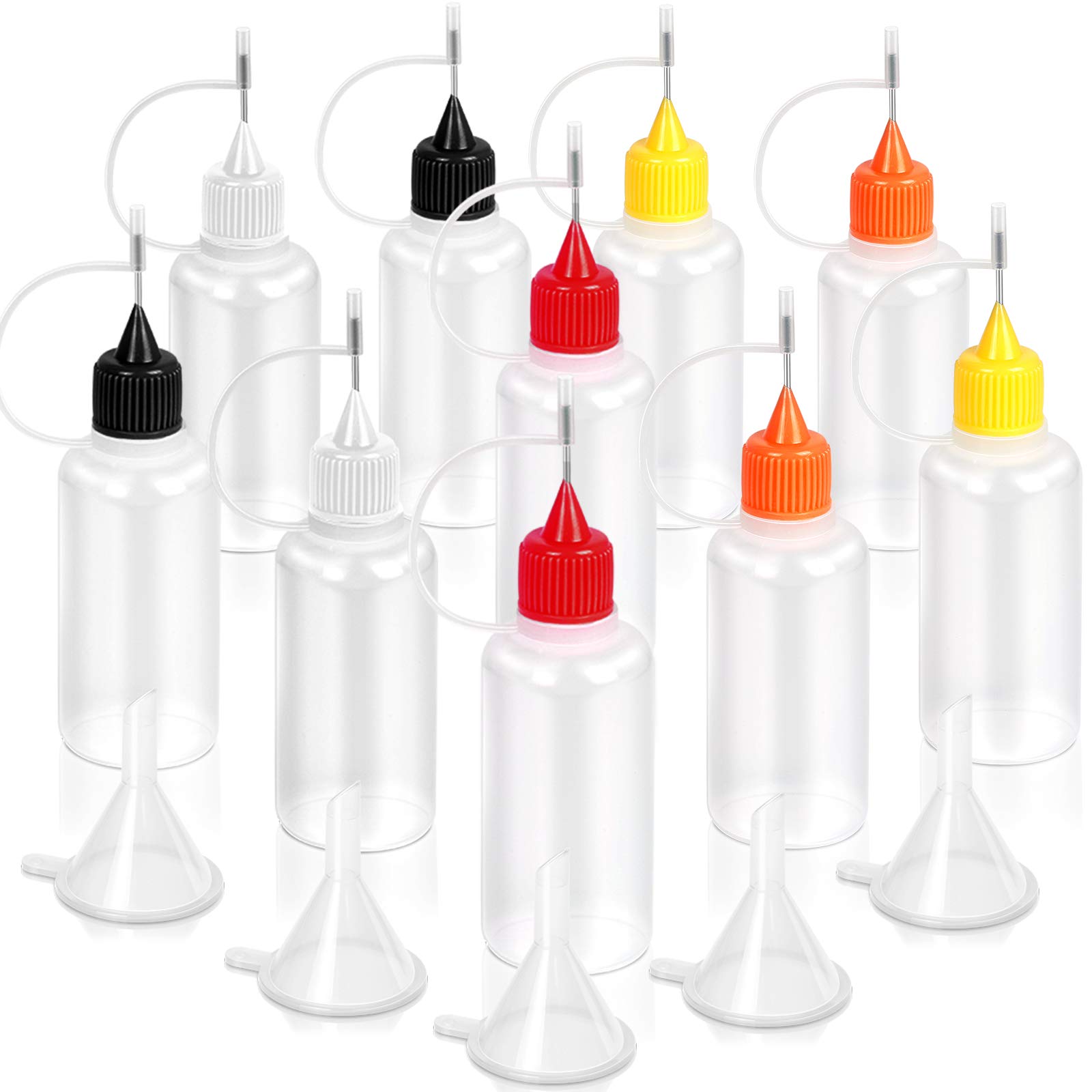 10pcs Needle Tip Glue Bottles Glue Applicator Bottles Acrylic Painting Bottles, Size: 9x3cm