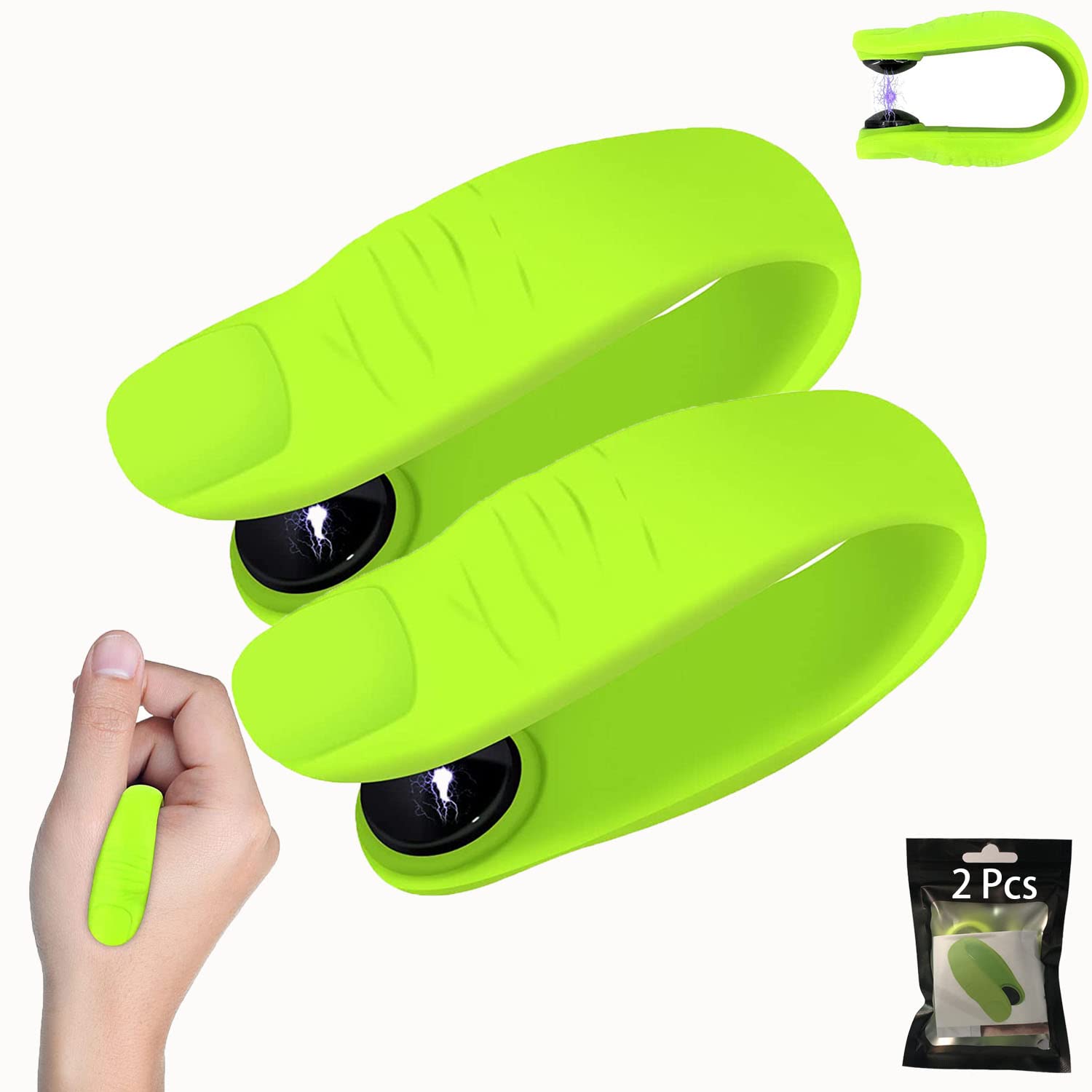 ANAMPION 2 Pack Wearable Headache Relief Clip - Green: Natural Headache ...