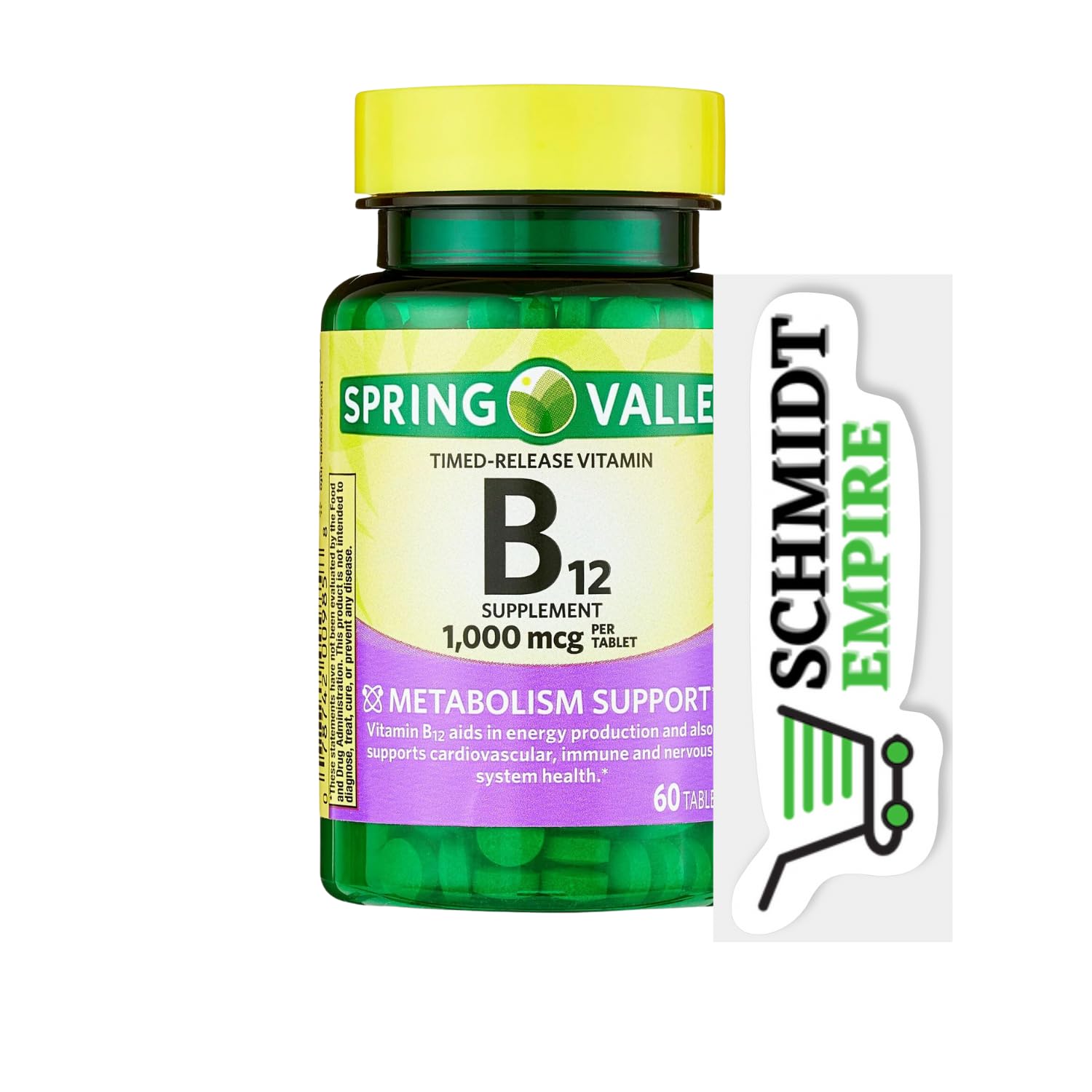 Schmidt Empire Vitamin B 12 1000 Mcg Timed Release By Spring Valley 60
