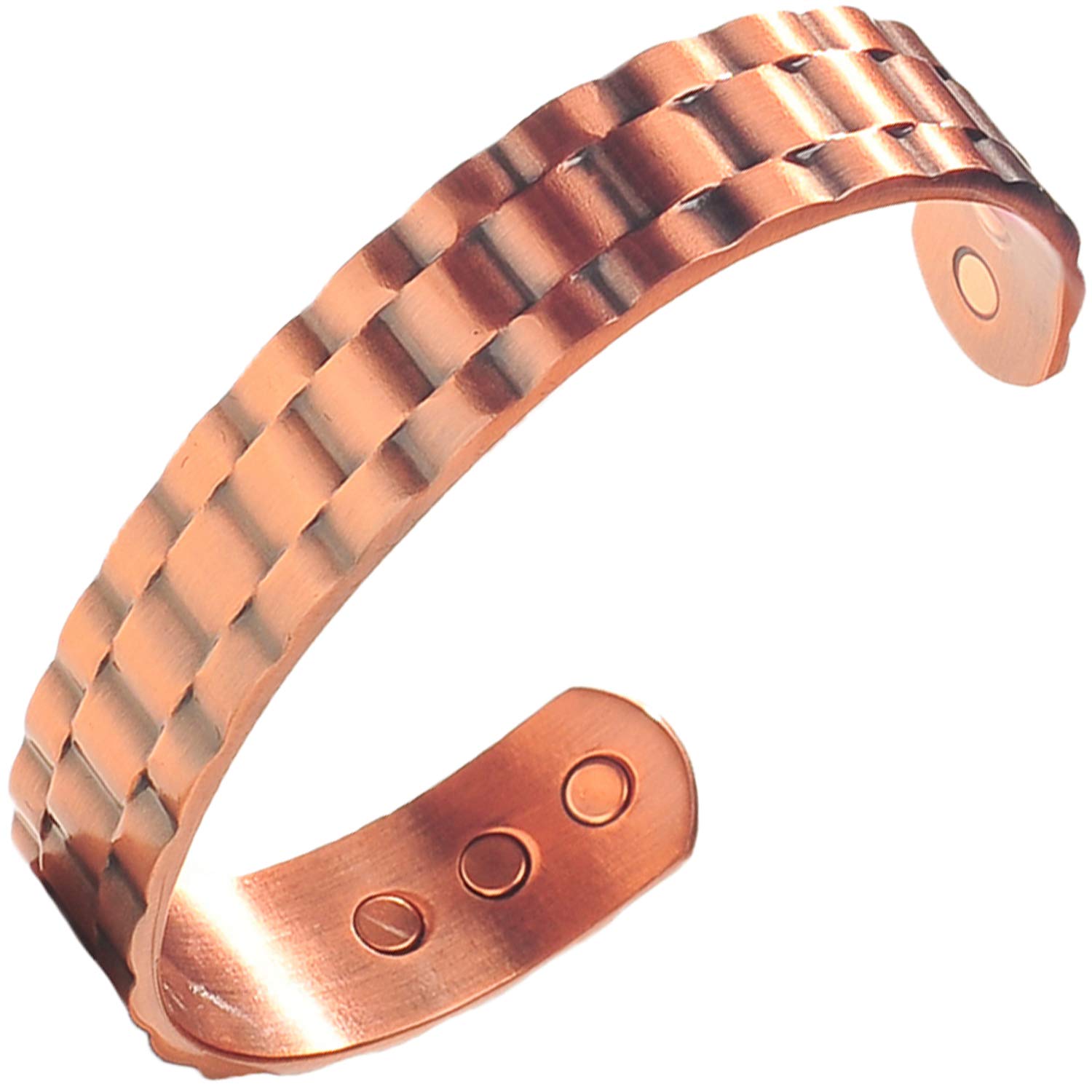 1 Pack Women Men Antique Copper Double Strong Magnetic Therapy Bracelet  Arthritis Pain Relief | Fruugo UK