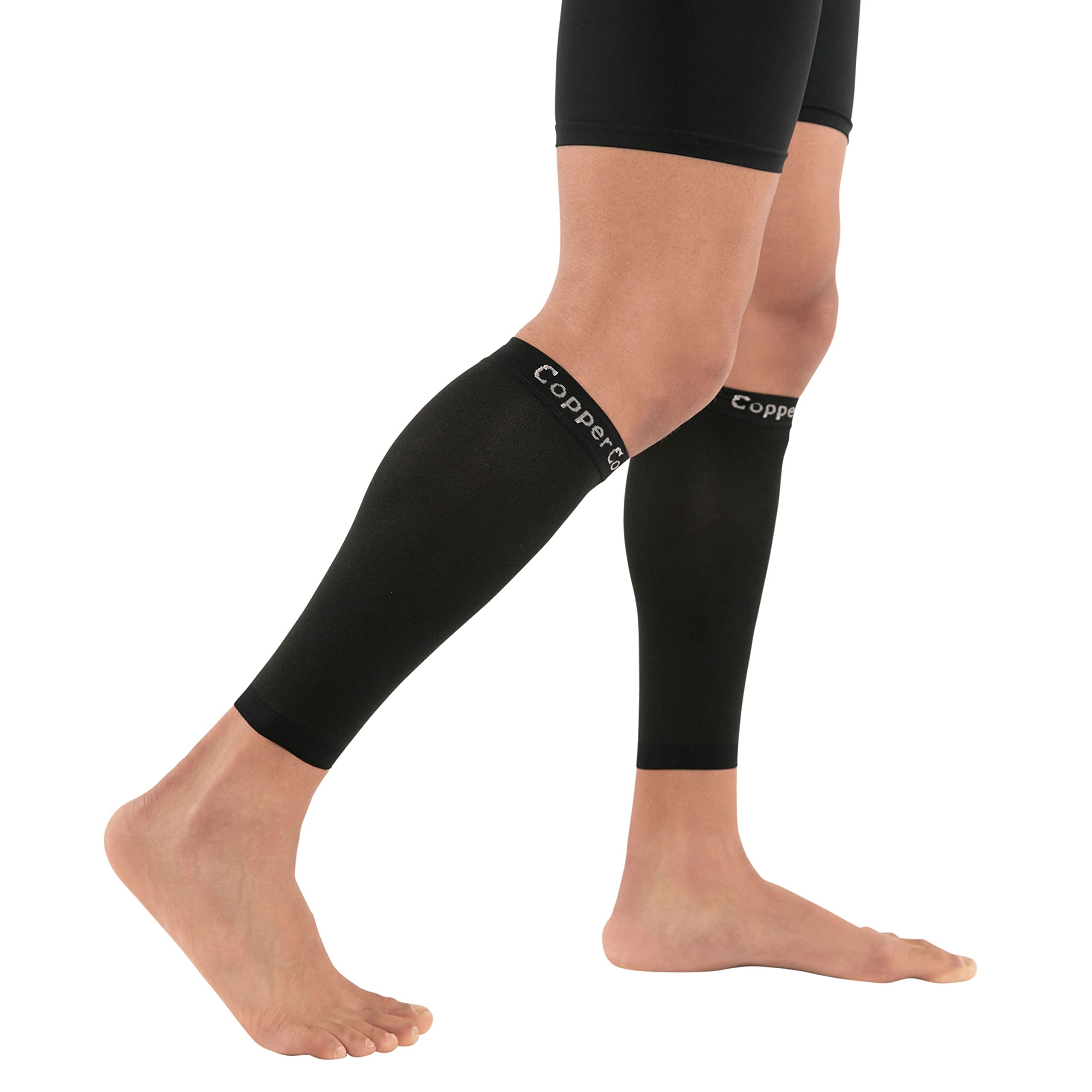 Copper Compression Calf Sleeves - Footless Compression Socks for Running,  Cycling, & Fitness. Support and Relief from Shin Splints, Varicose Veins,  Sore Muscles + Joints, Sprains, Strains (1 PAIR - M) Medium (1 Pair)