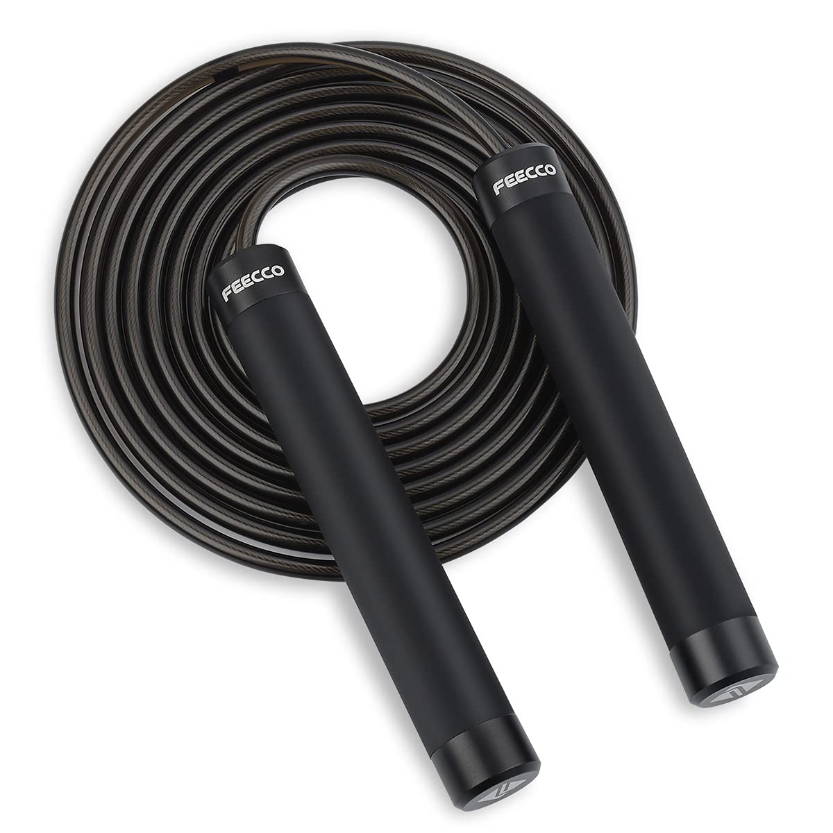 Athletic Works Adjustable Weighted Jump Rope, Adjusts up to 9' Length, Black