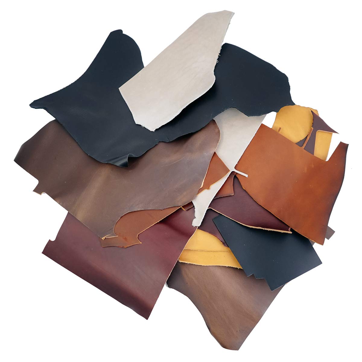 2 LBS ASSORTED REAL LEATHER SCRAPS