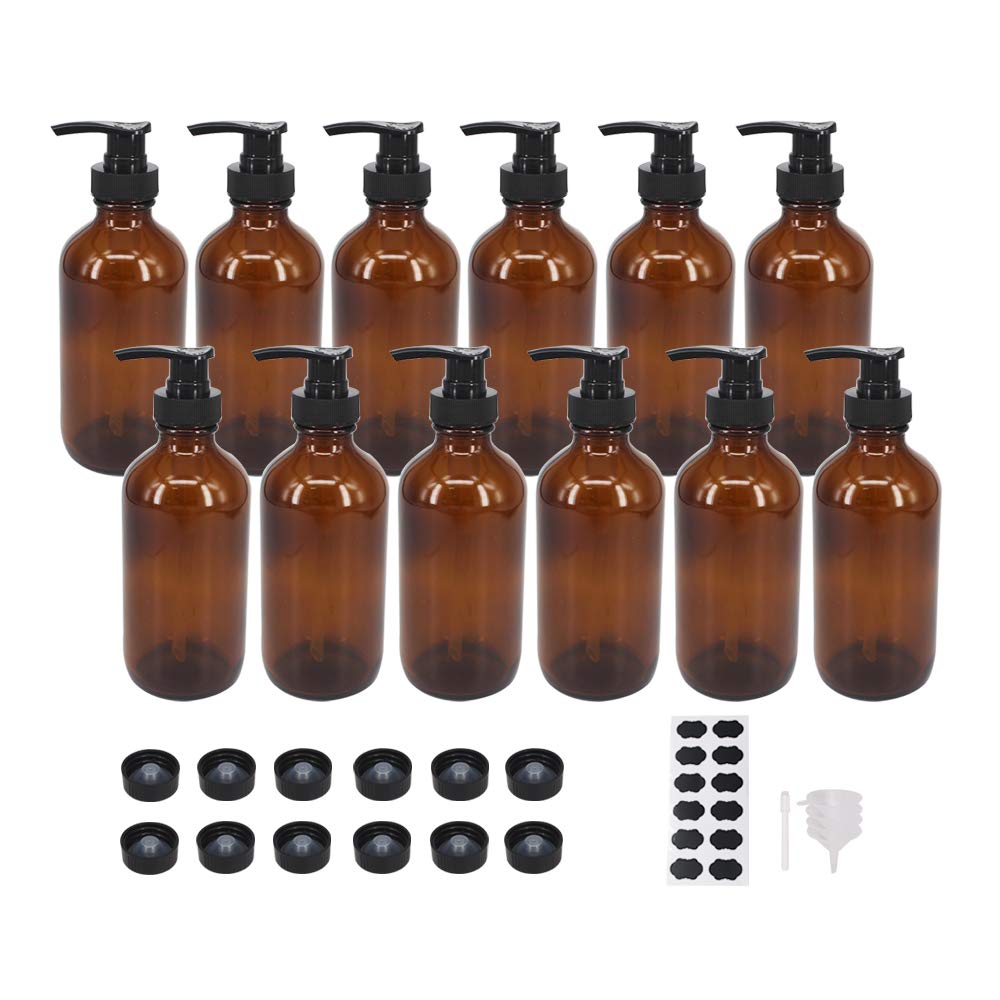 12 oz Glass Bottle w/Cap - 6 pack