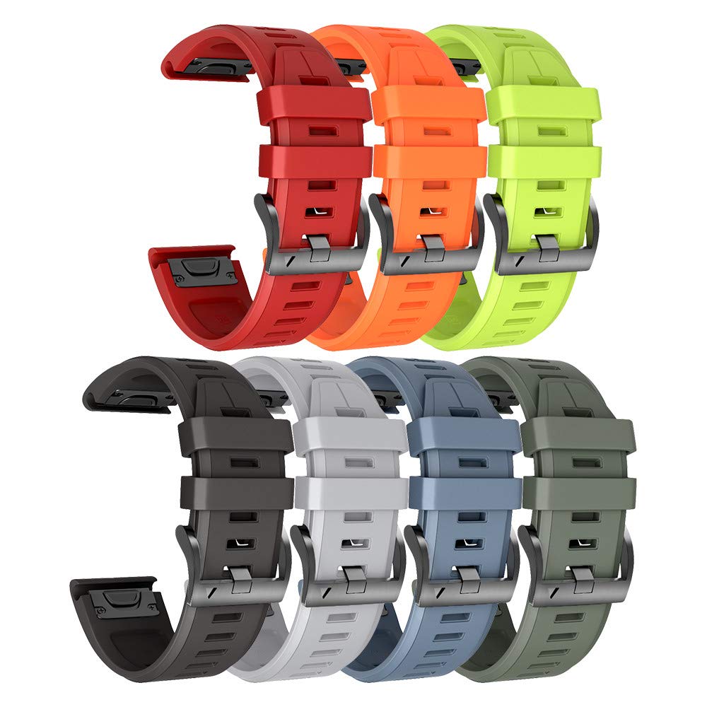 ANCOOL Compatible Garmin Fenix 5X Band Easy Fit 26mm Largeur Bracelet en  Silicone Souple Compatible Garmin Fenix 5X / Fenix 3 / Fenix 3 HR :  : Sports et Loisirs