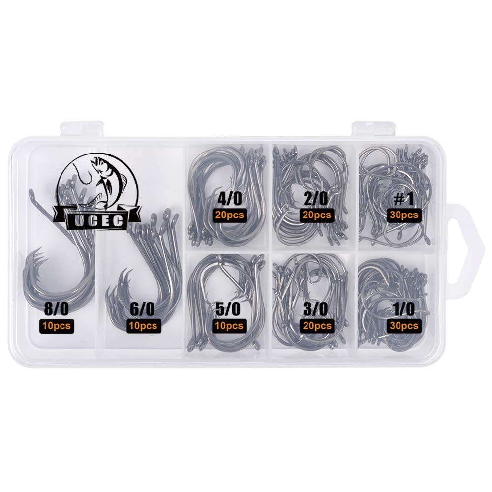  150pcs/box Circle Hooks 2X Strong Offset Octopus Catfish Bass Fishing  Hooks High Carbon Steel Saltwater Customized Fishhook 8 Sizes Mixed with  Tackle Box : Sports & Outdoors