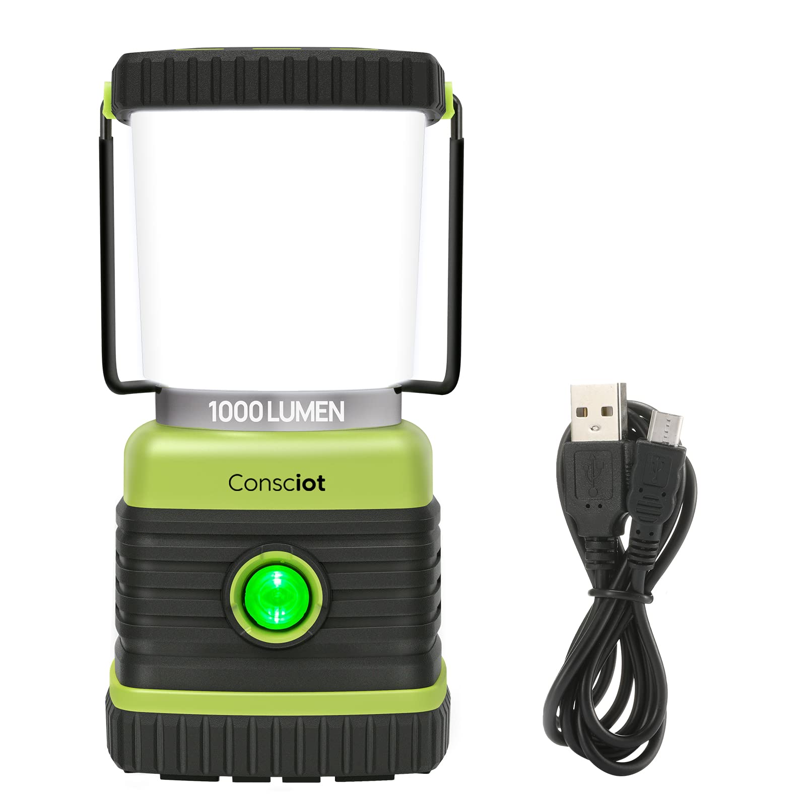 LED Camping Lantern Rechargeable, 1800LM, 4 Light Modes, 4400mAh Power  Bank, IP44 Waterproof, Perfect Lantern Flashlight for Hurricane, Emergency,  Power Outages, Home and More, USB Cable Included