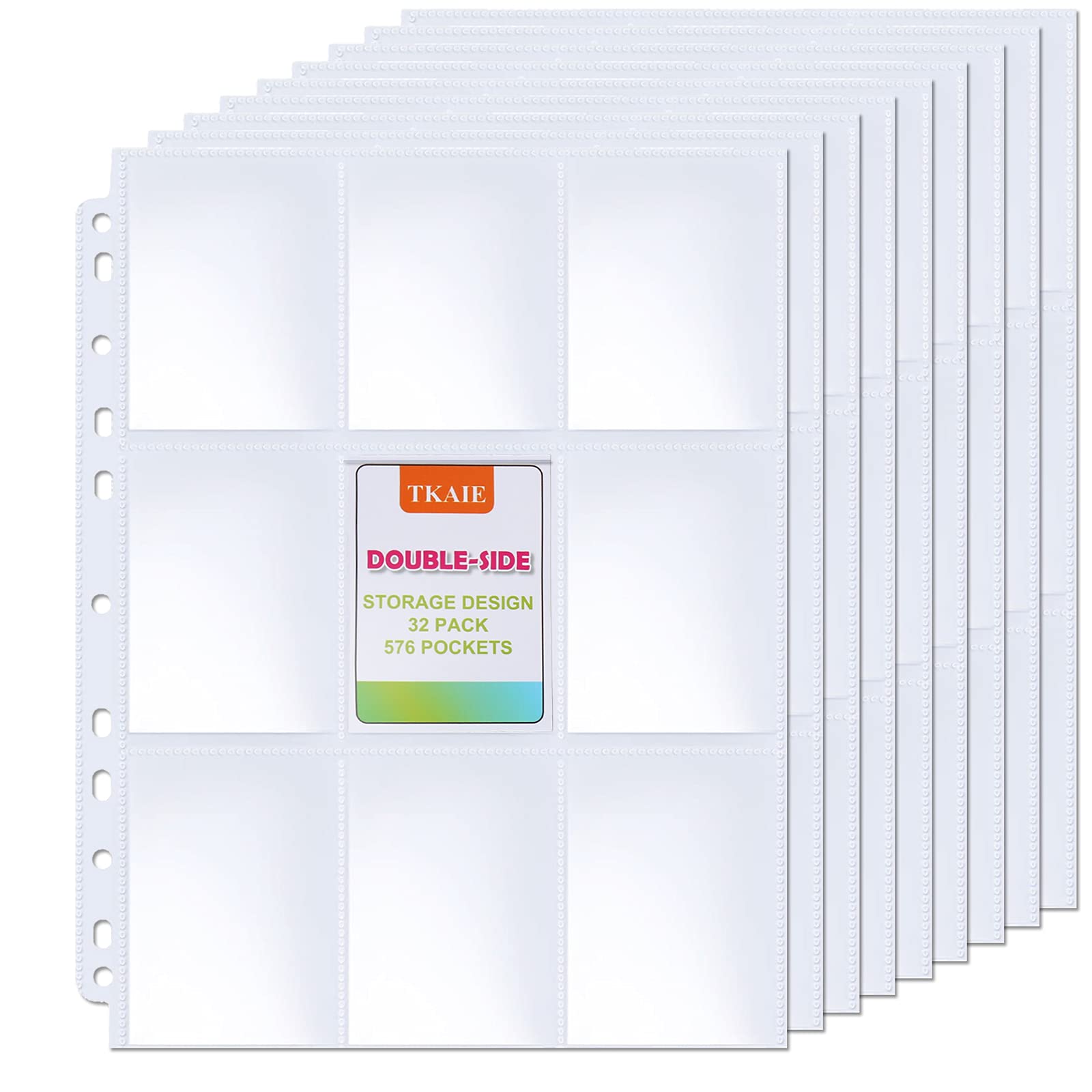 Business Card Sleeves for 3 Ring Binders, Plastic Card Holder Sheets, 10 Pack - 20 Cards per Sheet