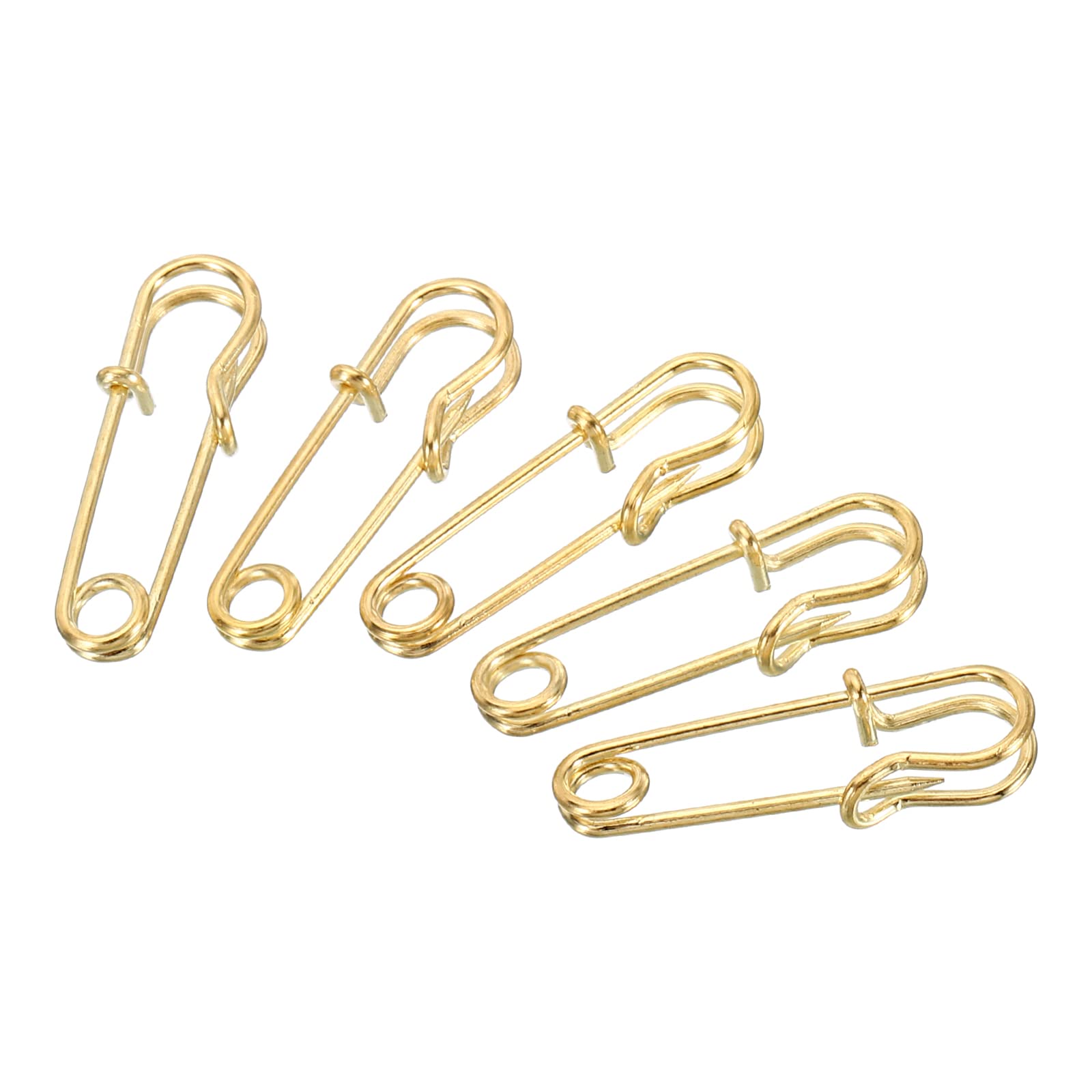 Italian Large Gold Safety Pin - 4 - Decorative Pins - Closures - Buttons