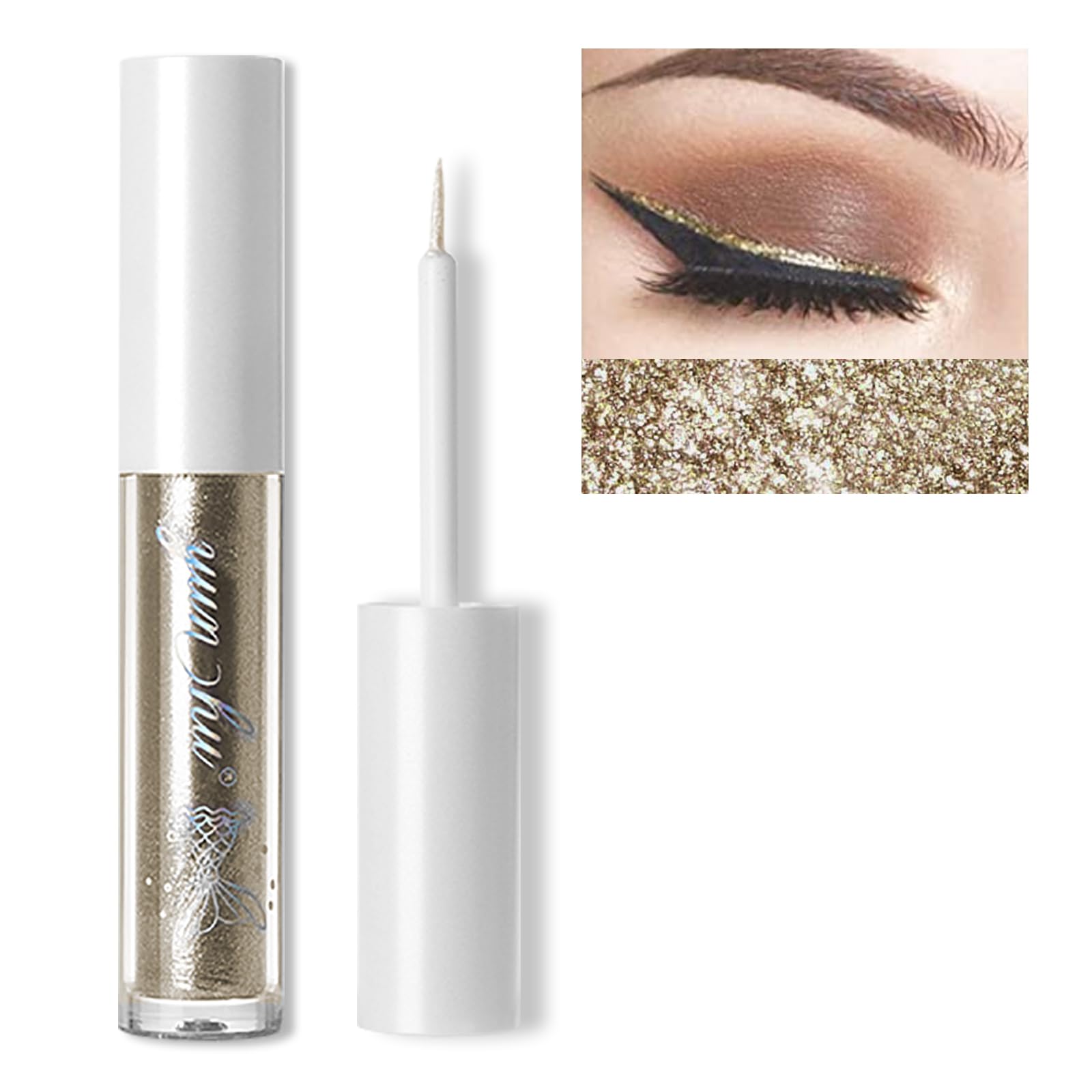 Glitter Liquid Eyeshadow Waterproof Long Lasting Permanent Marker Remover